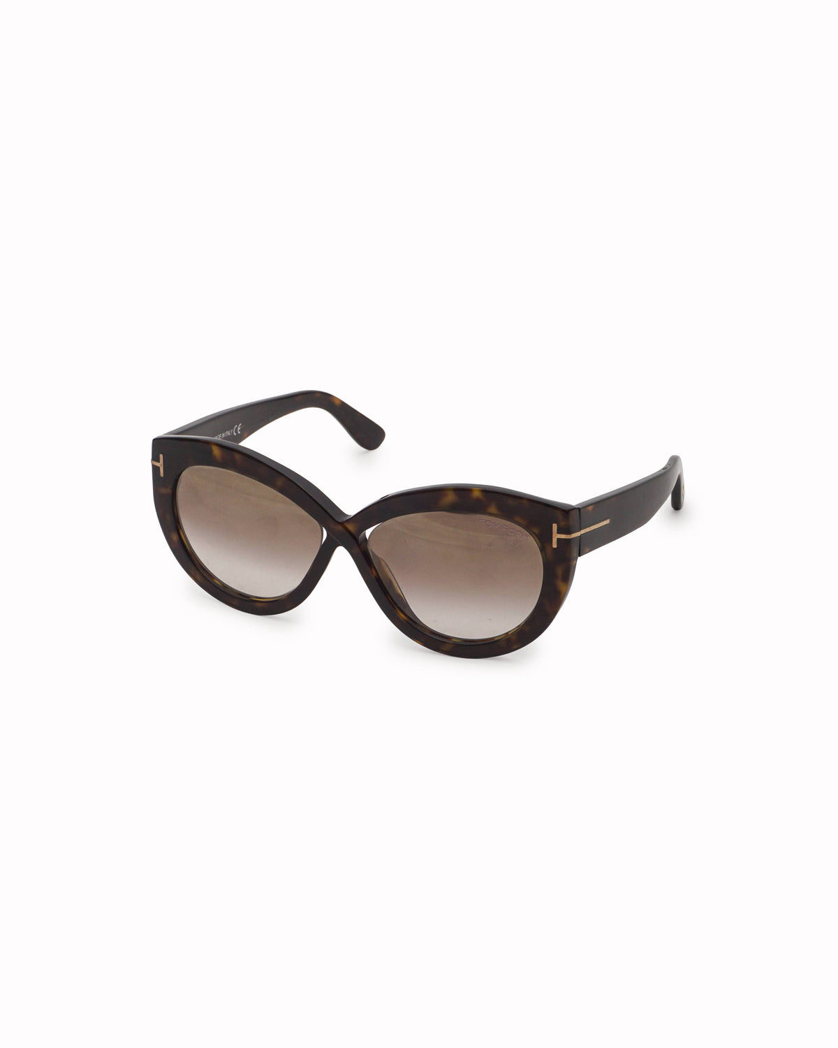 Tom Ford Shiny Brown Tortoiseshell Diane Crossover Sunglasses