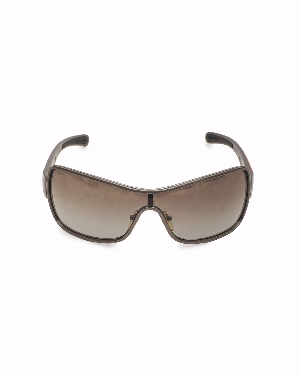 Prada Linea Rossa Grey Gradient Shield Sunglasses