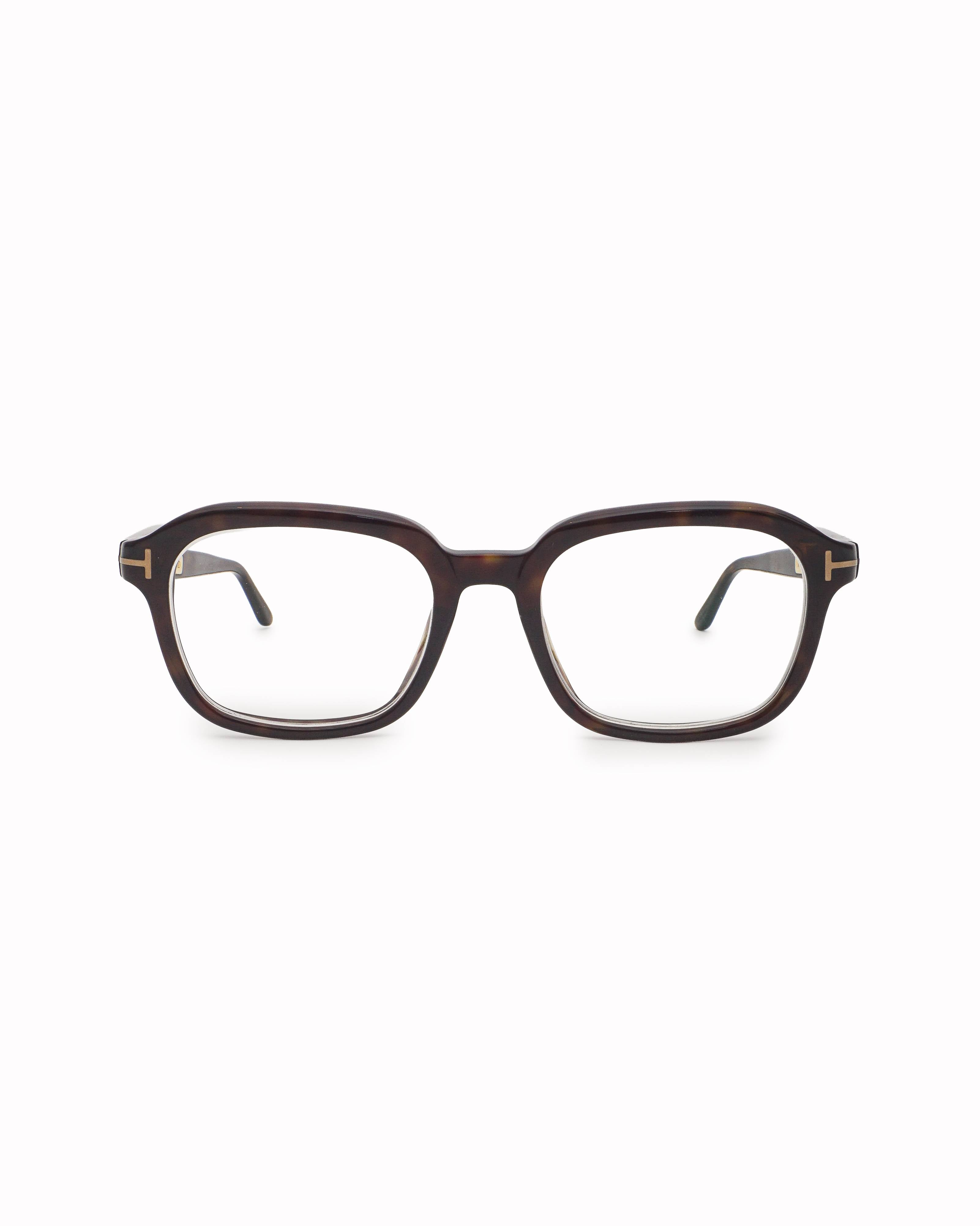 Tom Ford Dark Tortoiseshell Rectangular Eyeglasses