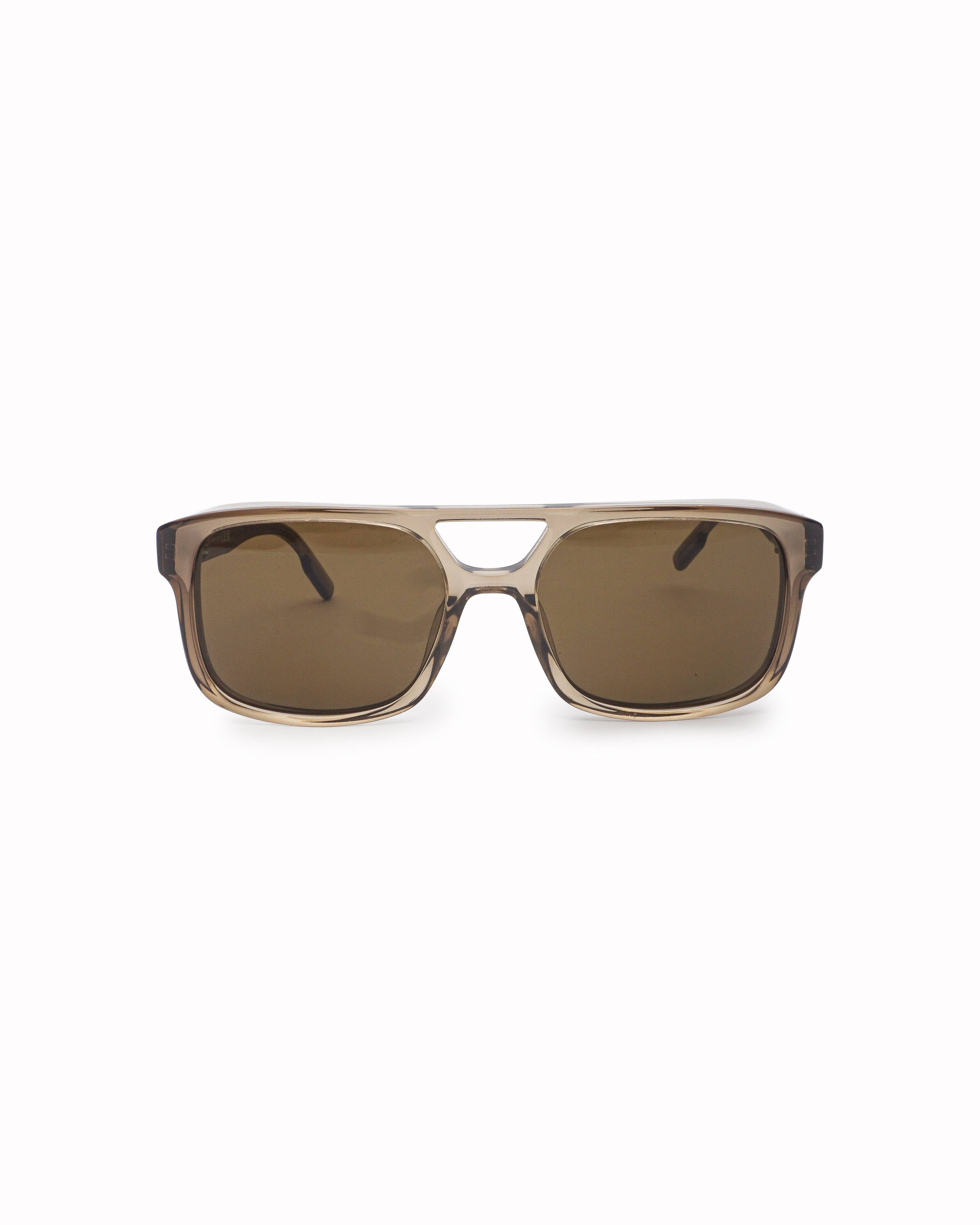 Ermenegildo Zegna Translucent Beige Acetate Men's Sunglasses