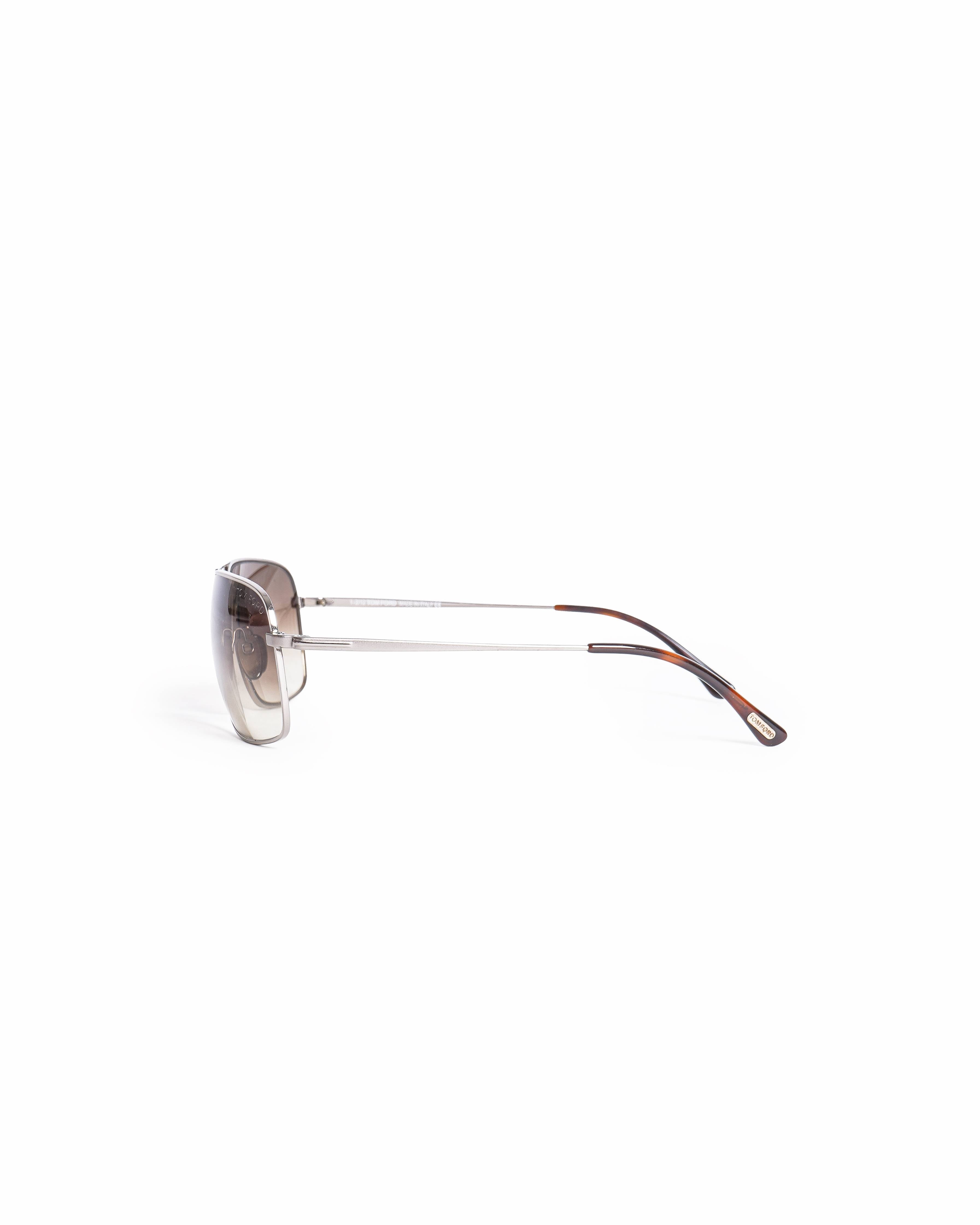 Tom Ford Men’s Gregoire Silver Aviator Sunglasses