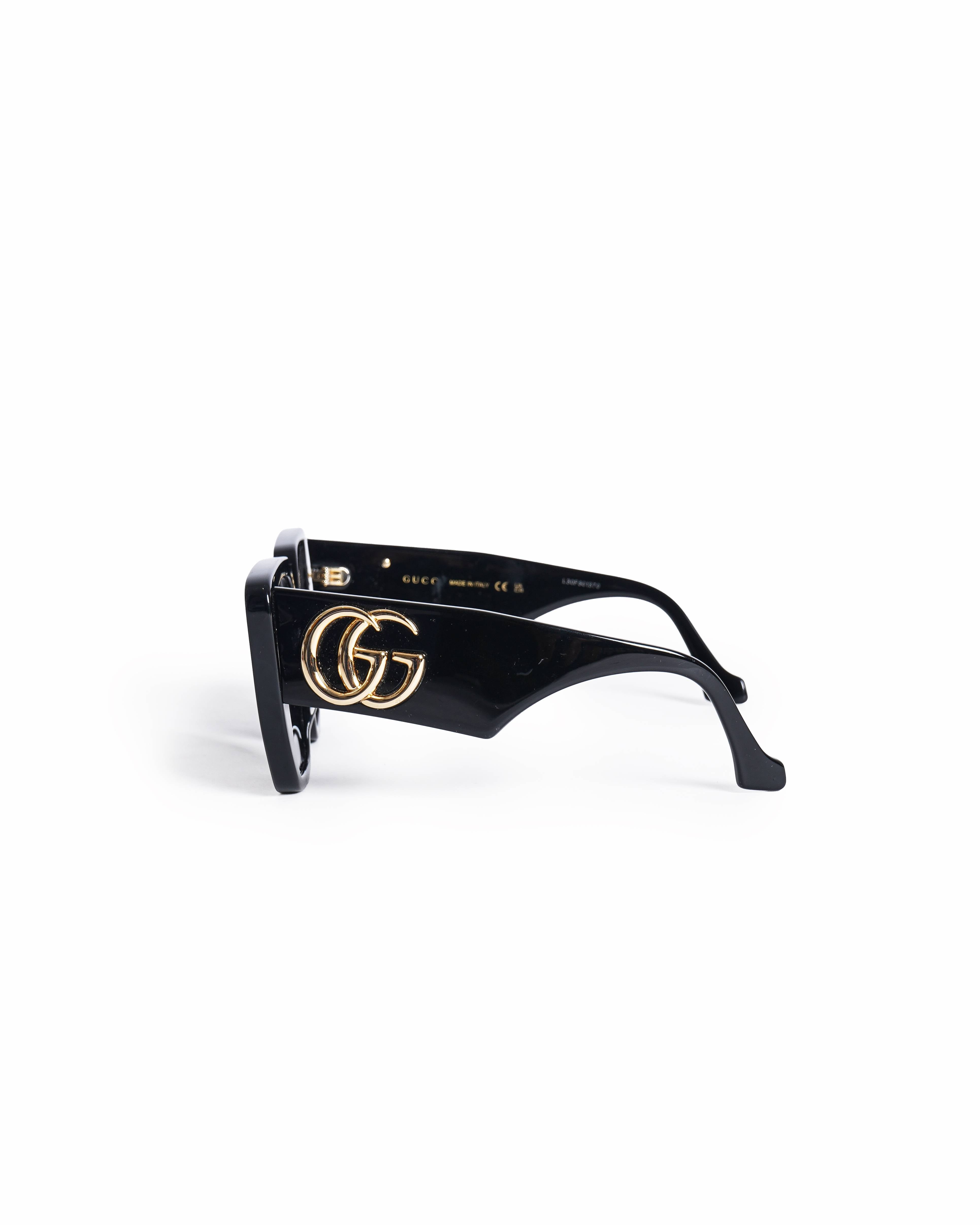 Gucci Black Oversized Square Women's Sunglasses