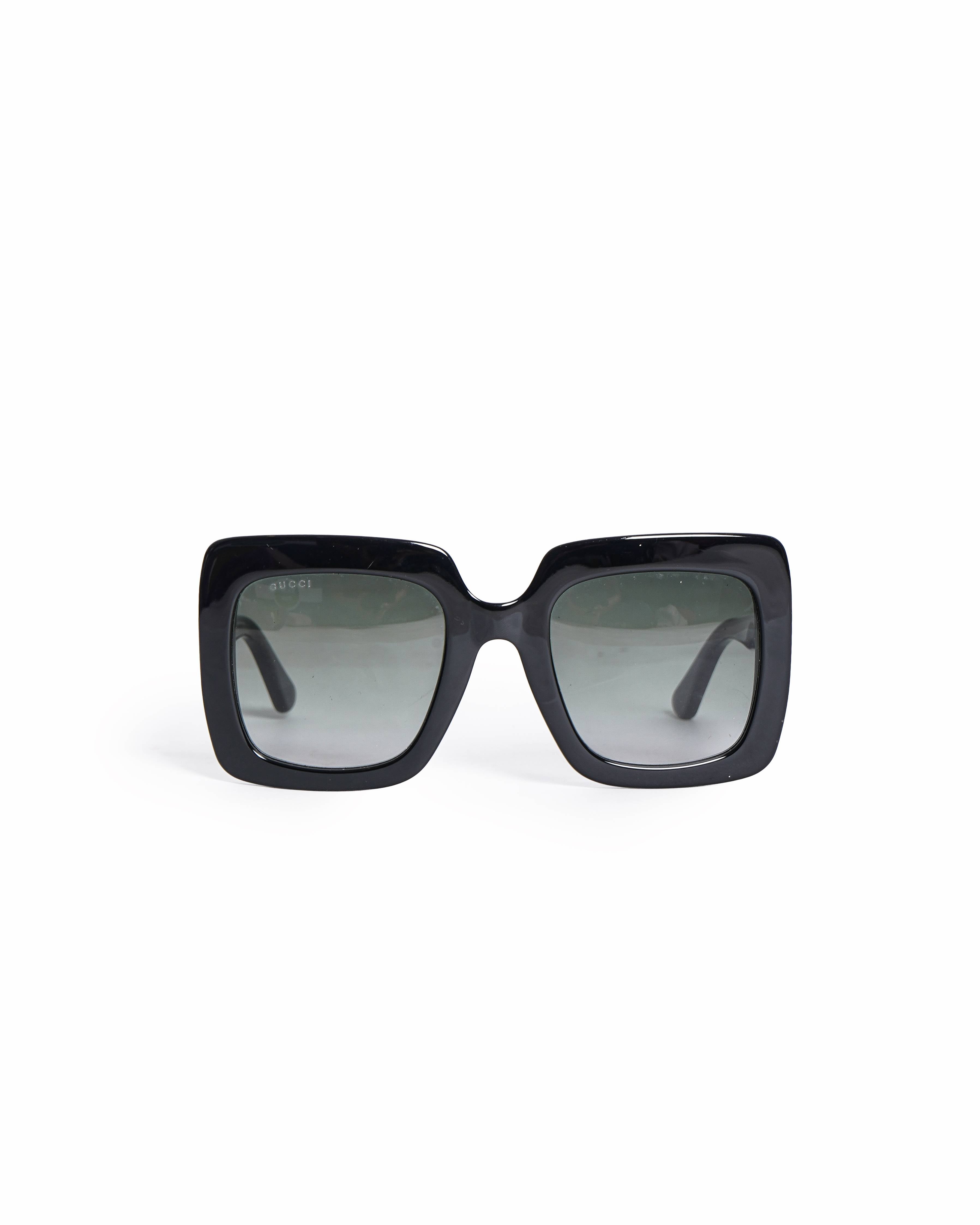 Gucci Black Oversized Square Acetate Sunglasses