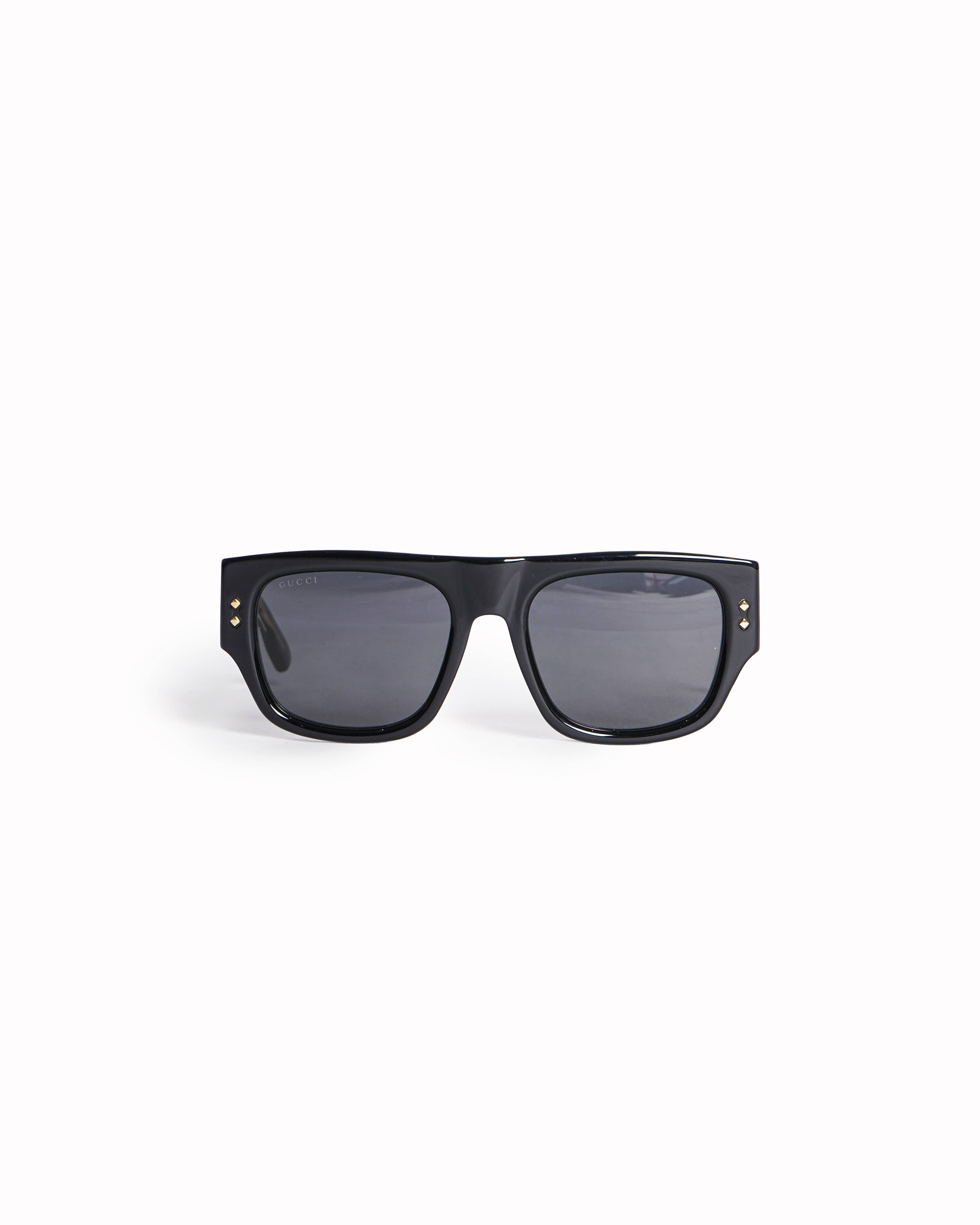 Gucci Black Acetate Oversized Square Sunglasses
