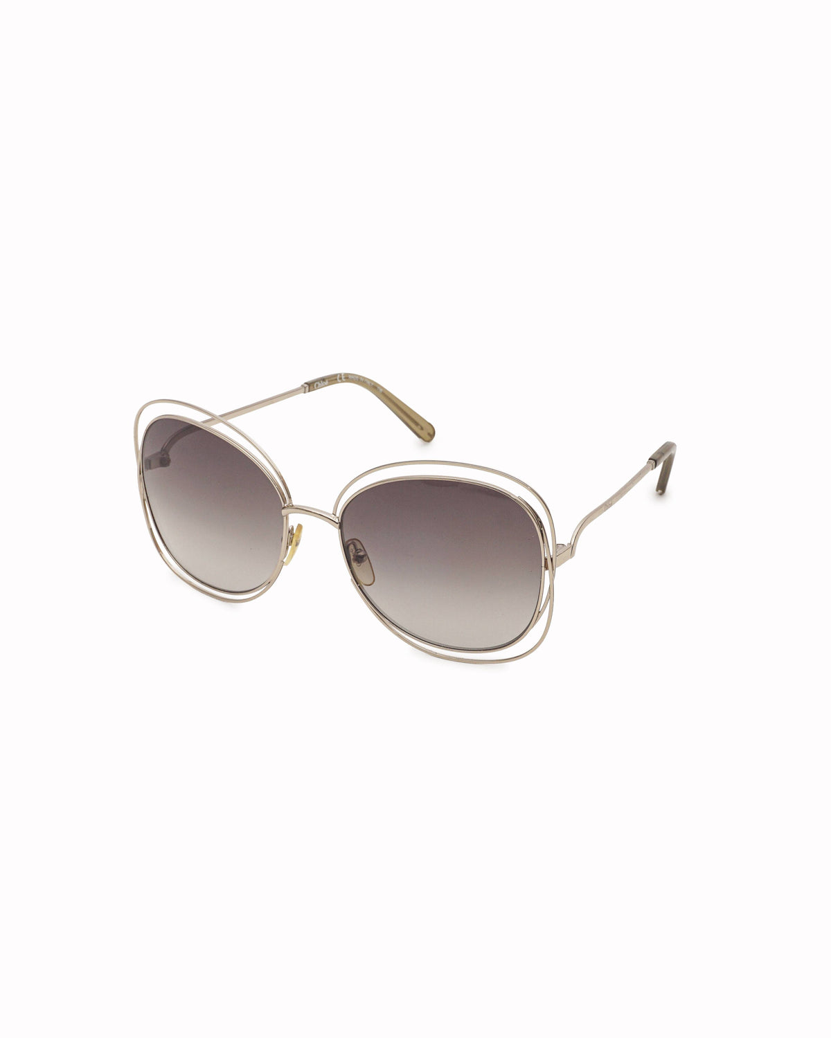 Chloé Silver Metal Wire-Frame Butterfly Sunglasses