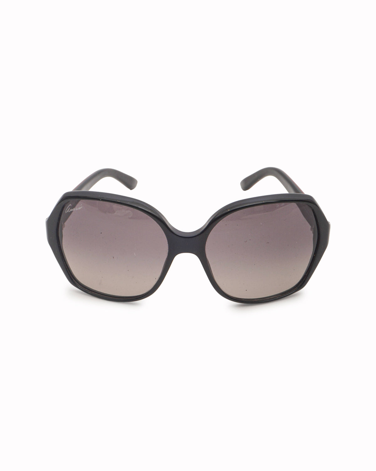 Gucci Black Oversized Square Web Sunglasses