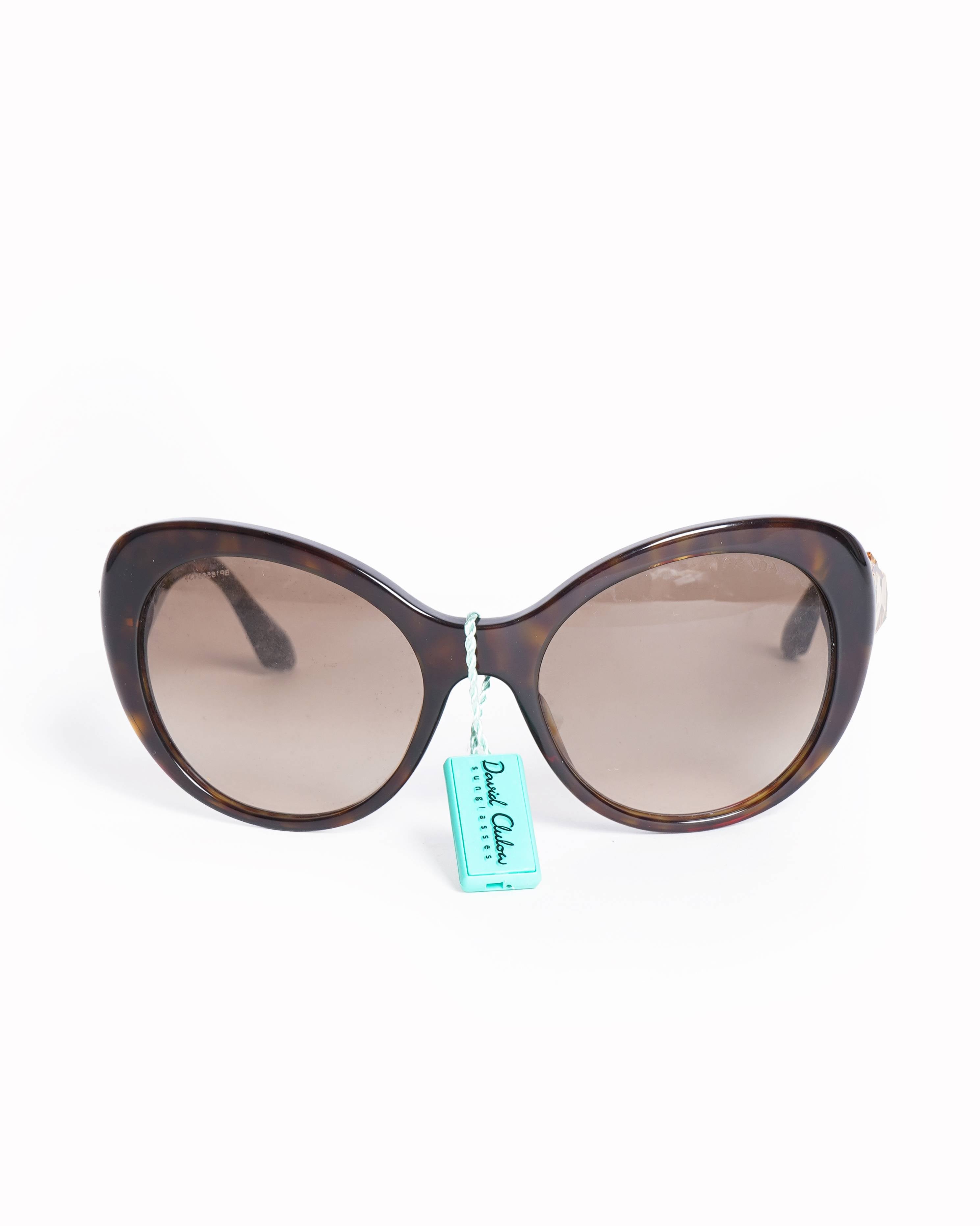 Prada Tortoiseshell Oversized Sunglasses