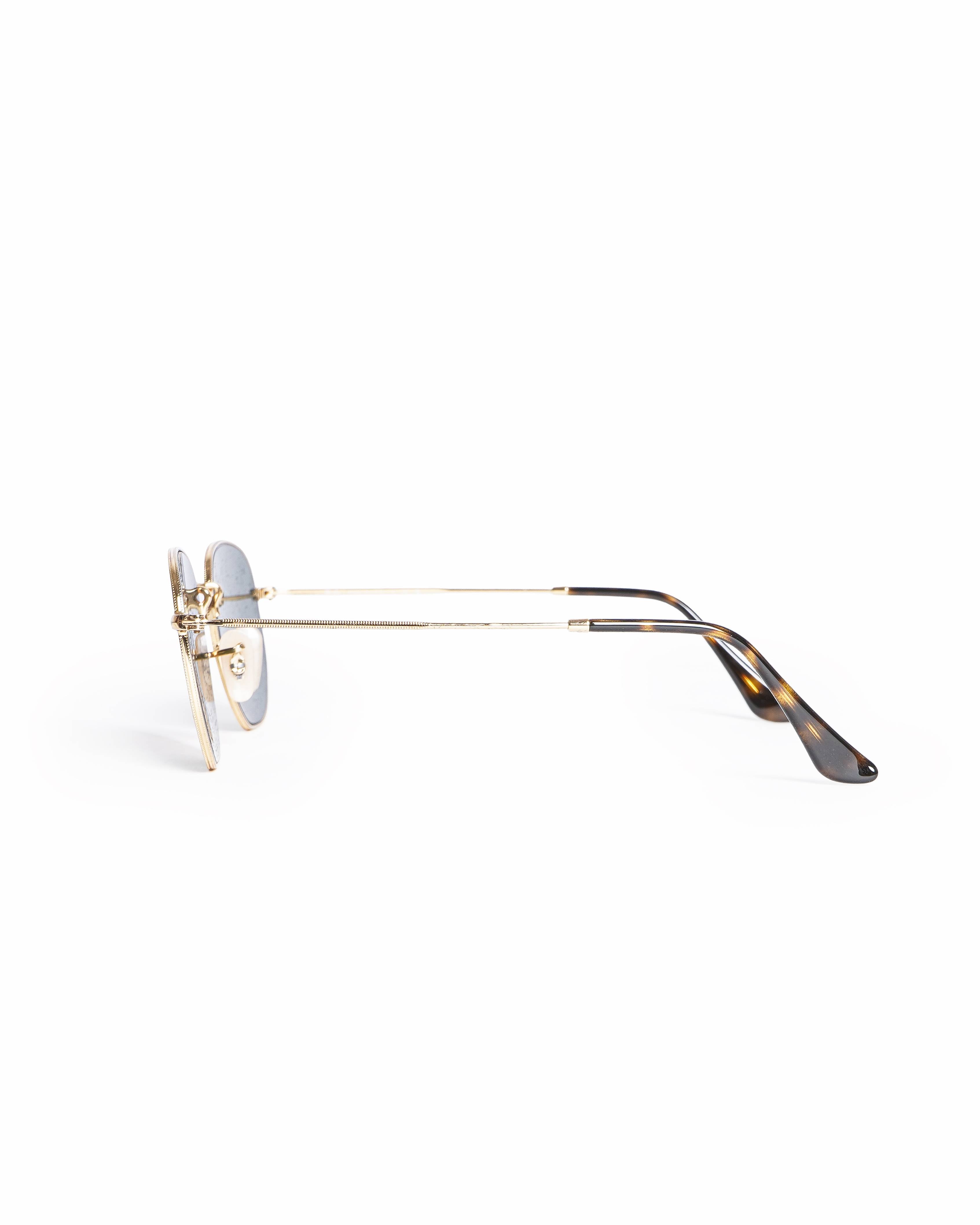 Ray-Ban Gold Frame Hexagonal Sunglasses