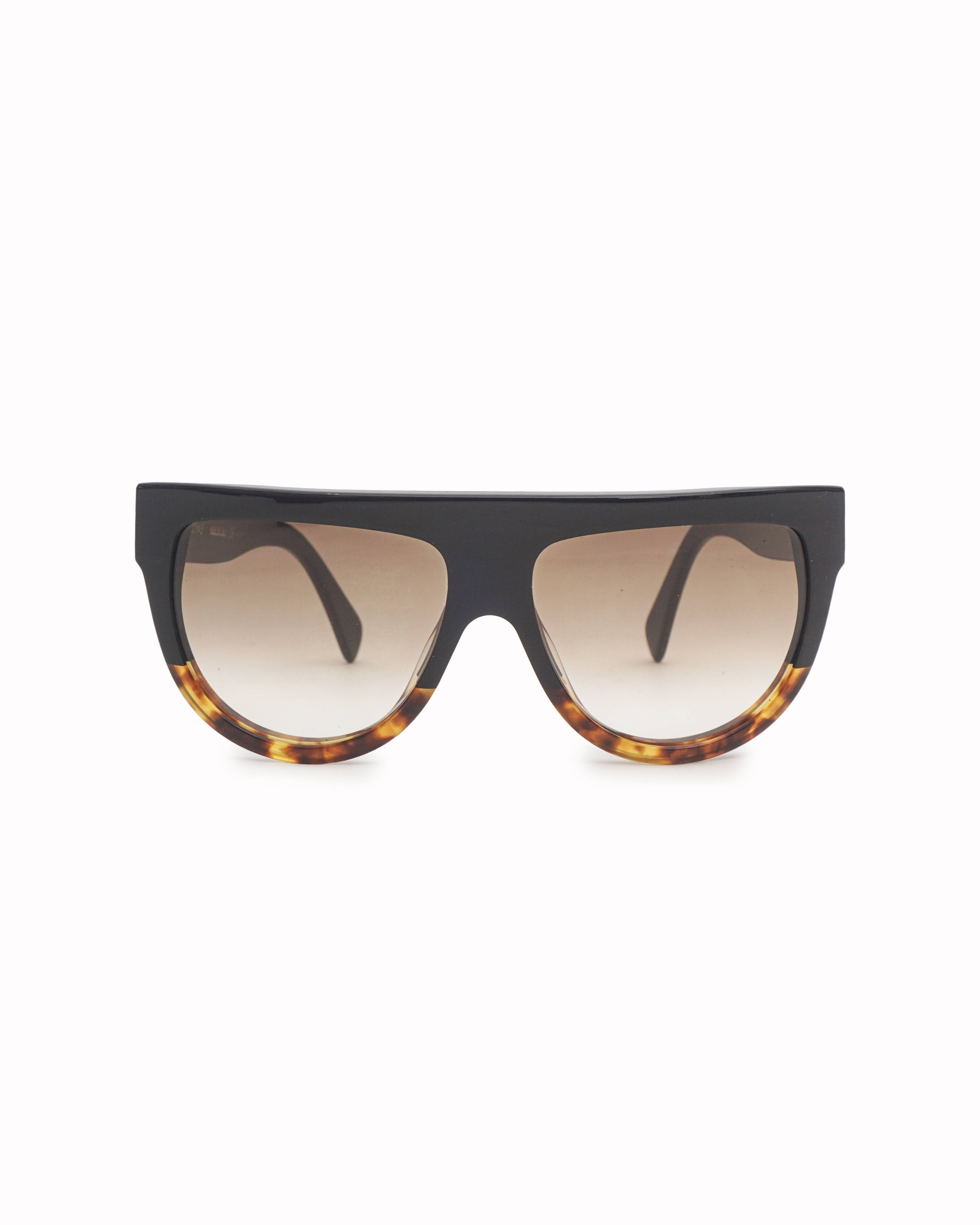 Celine Black & Havana Acetate Shadow Sunglasses
