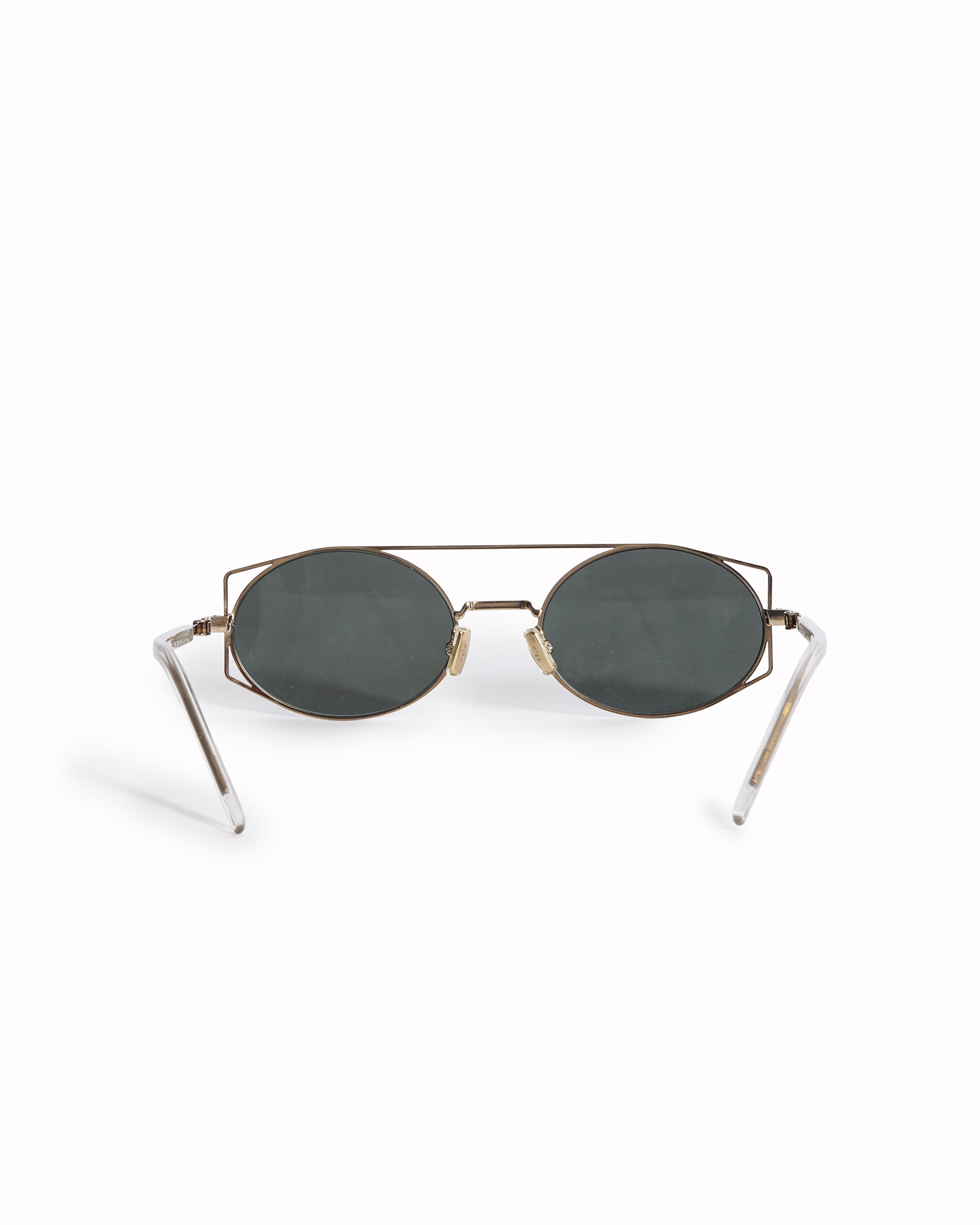 Dior Architectural Double-Bridge Wireframe Sunglasses