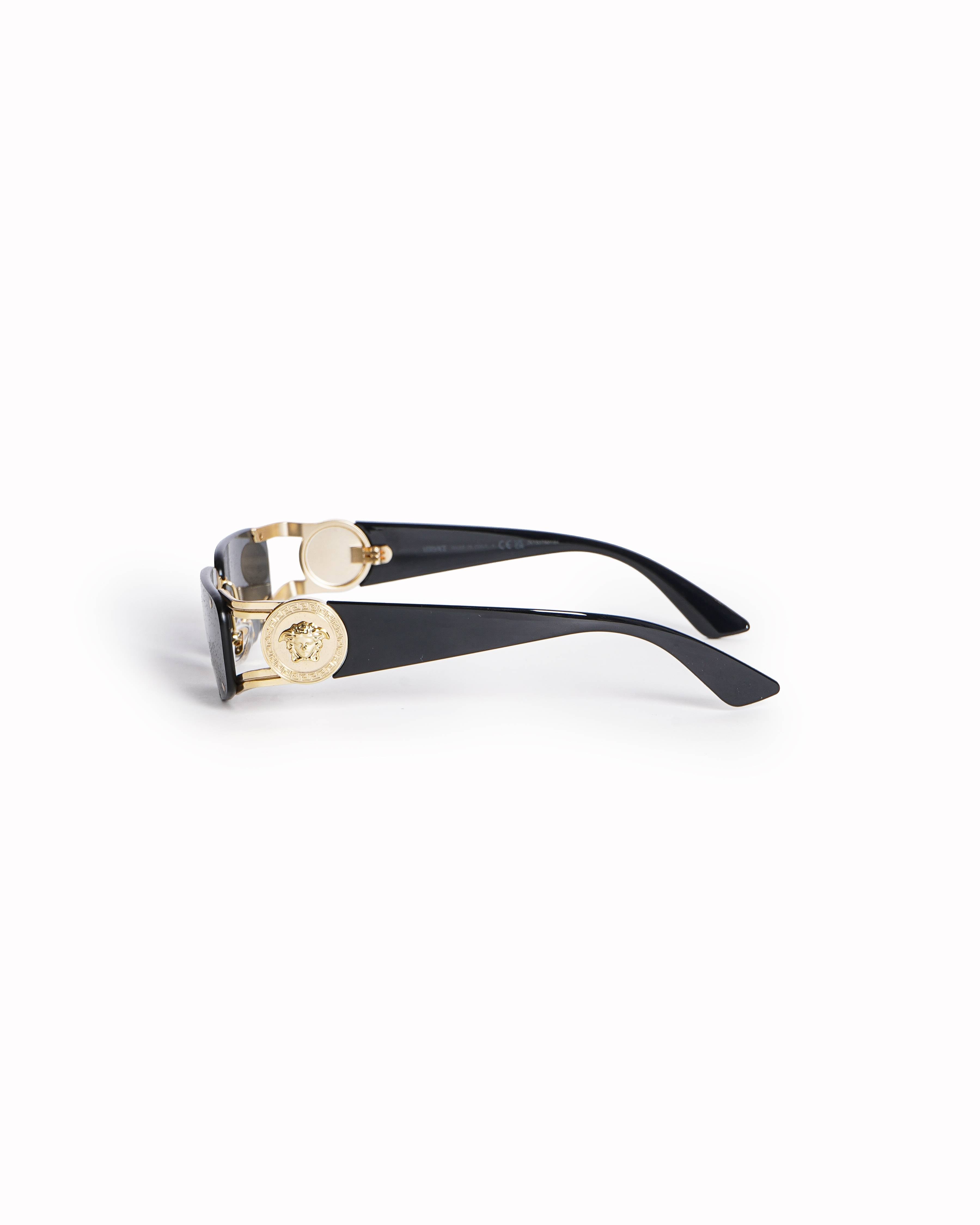 Versace Gold Metal Medusa Rimless Sunglasses