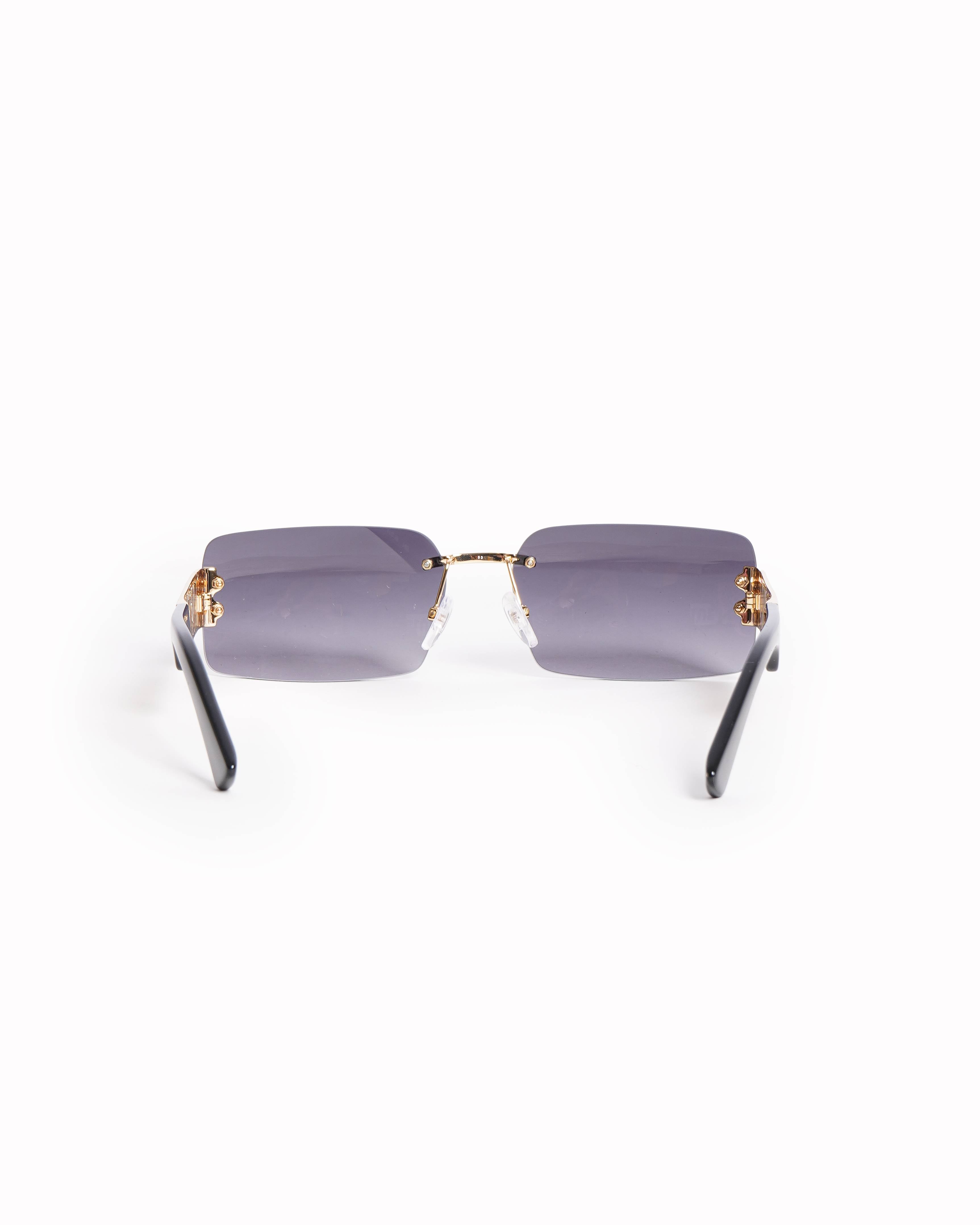 New Moschino Women's Rimless Rectangular Sunglasses With Thick Temple