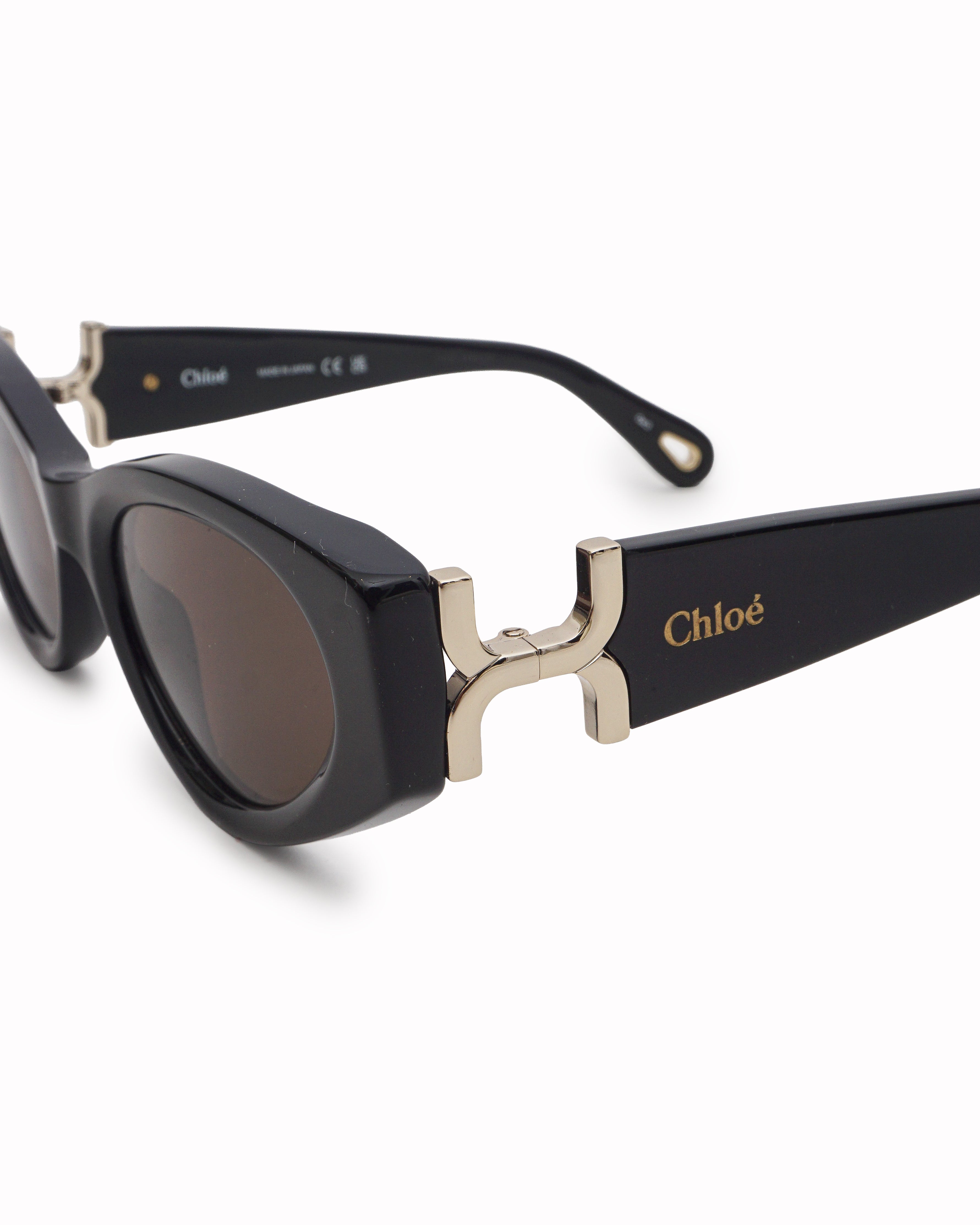 Chloé Marcie Black Acetate Cat-Eye Sunglasses