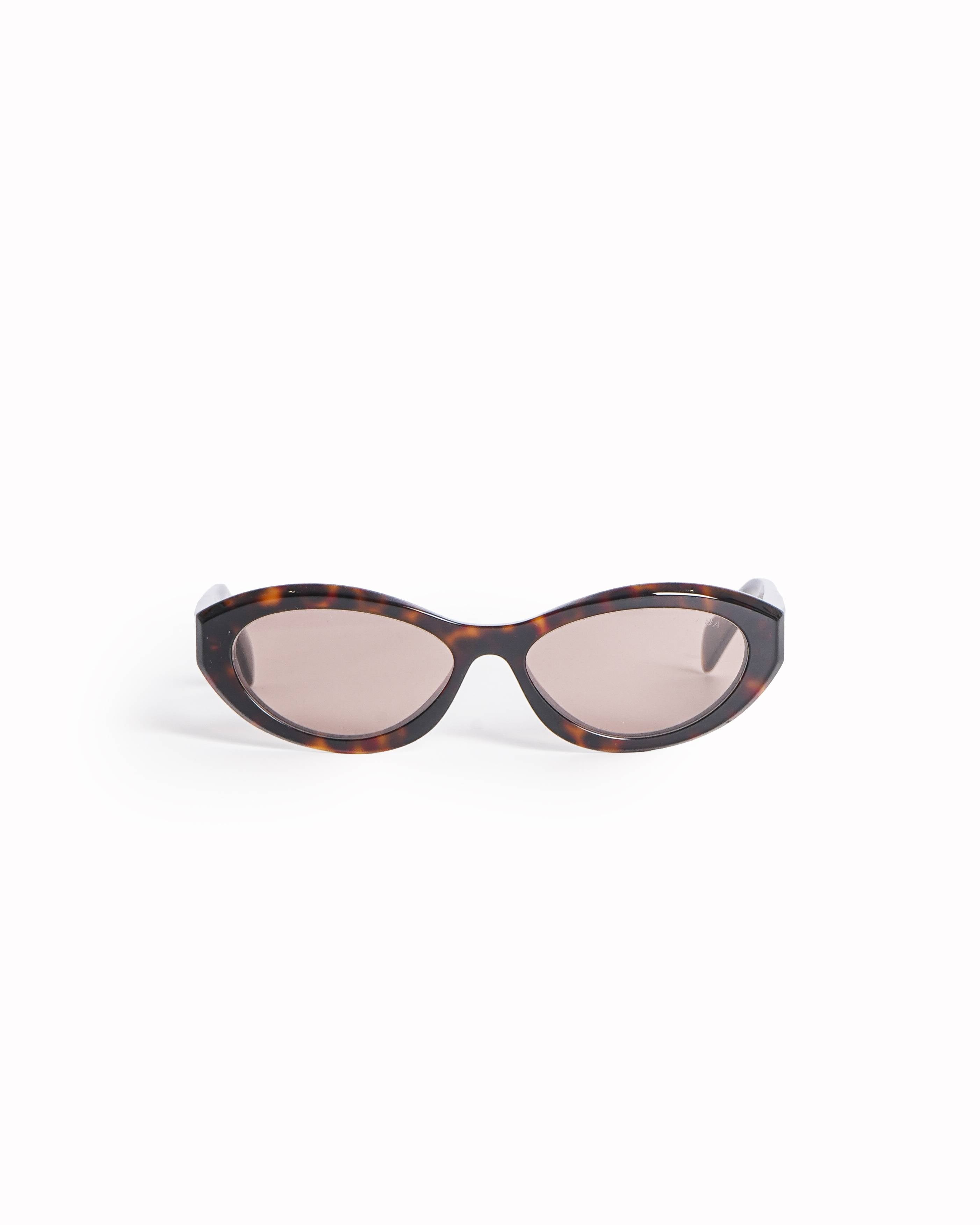 Prada Symbole Totoiseshell Oval Acetate Sunglasses