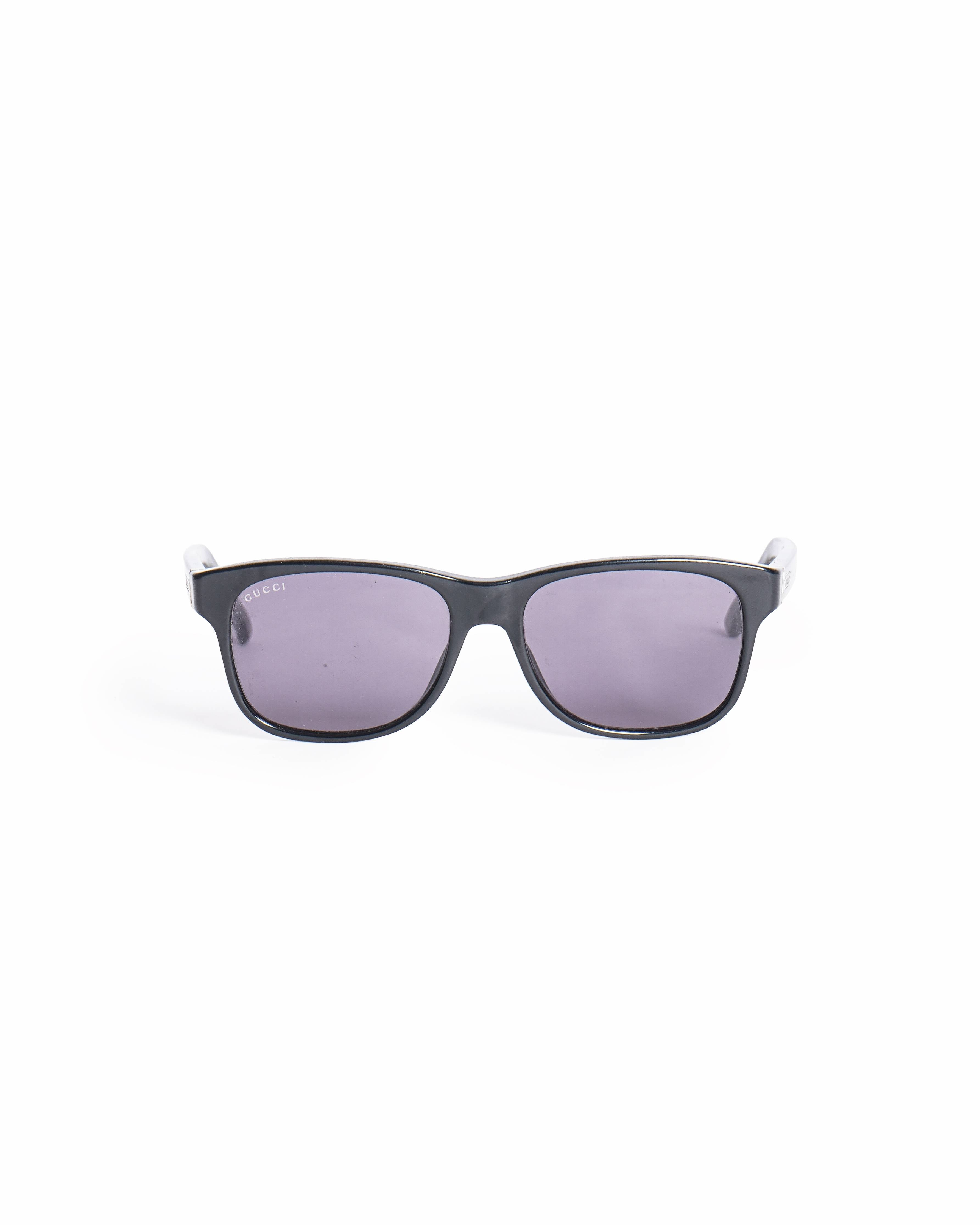 Gucci Men's Polished Black Square-Frame Sunglasses