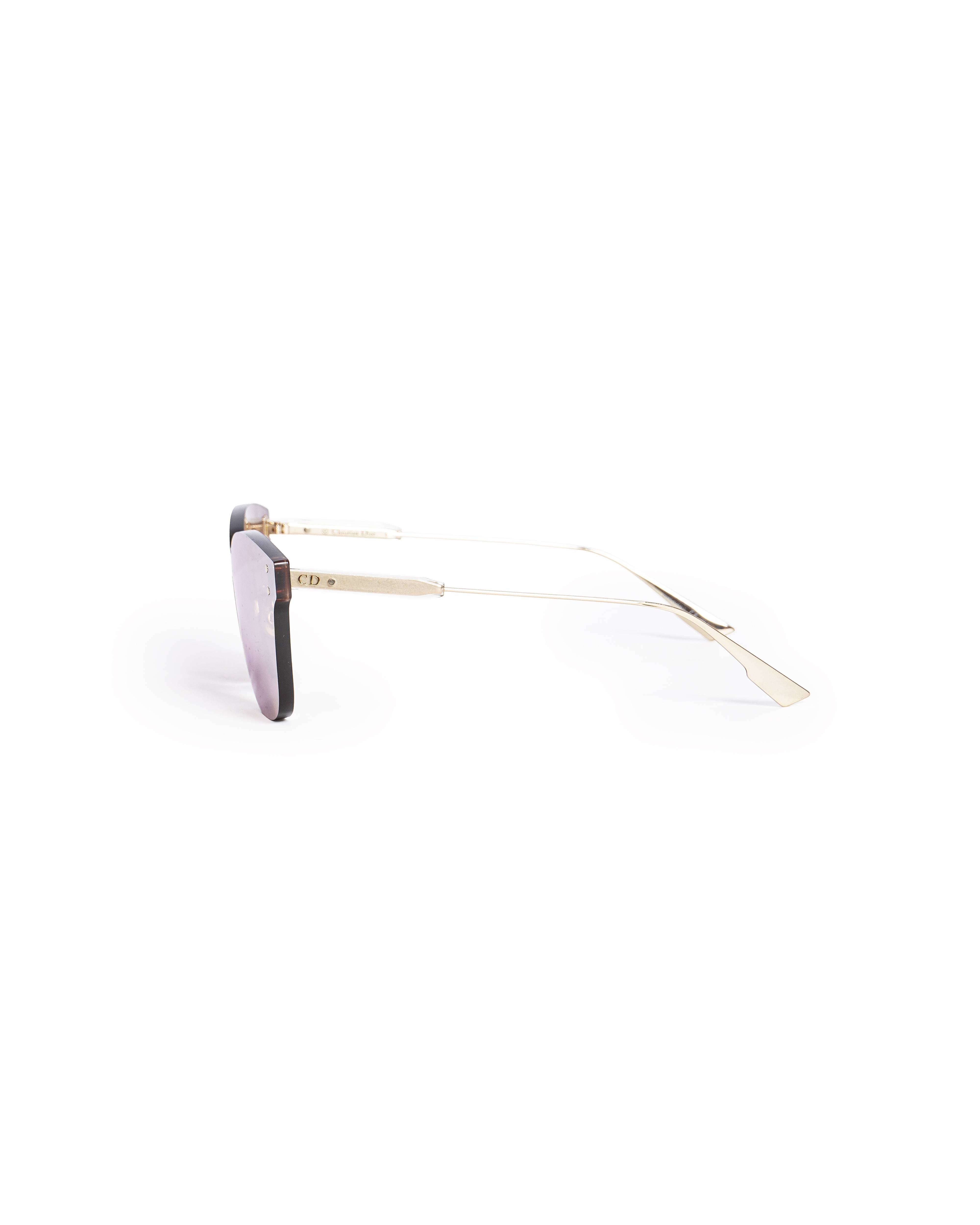 Christian Dior DiorQuake2 Gold Shield Sunglasses