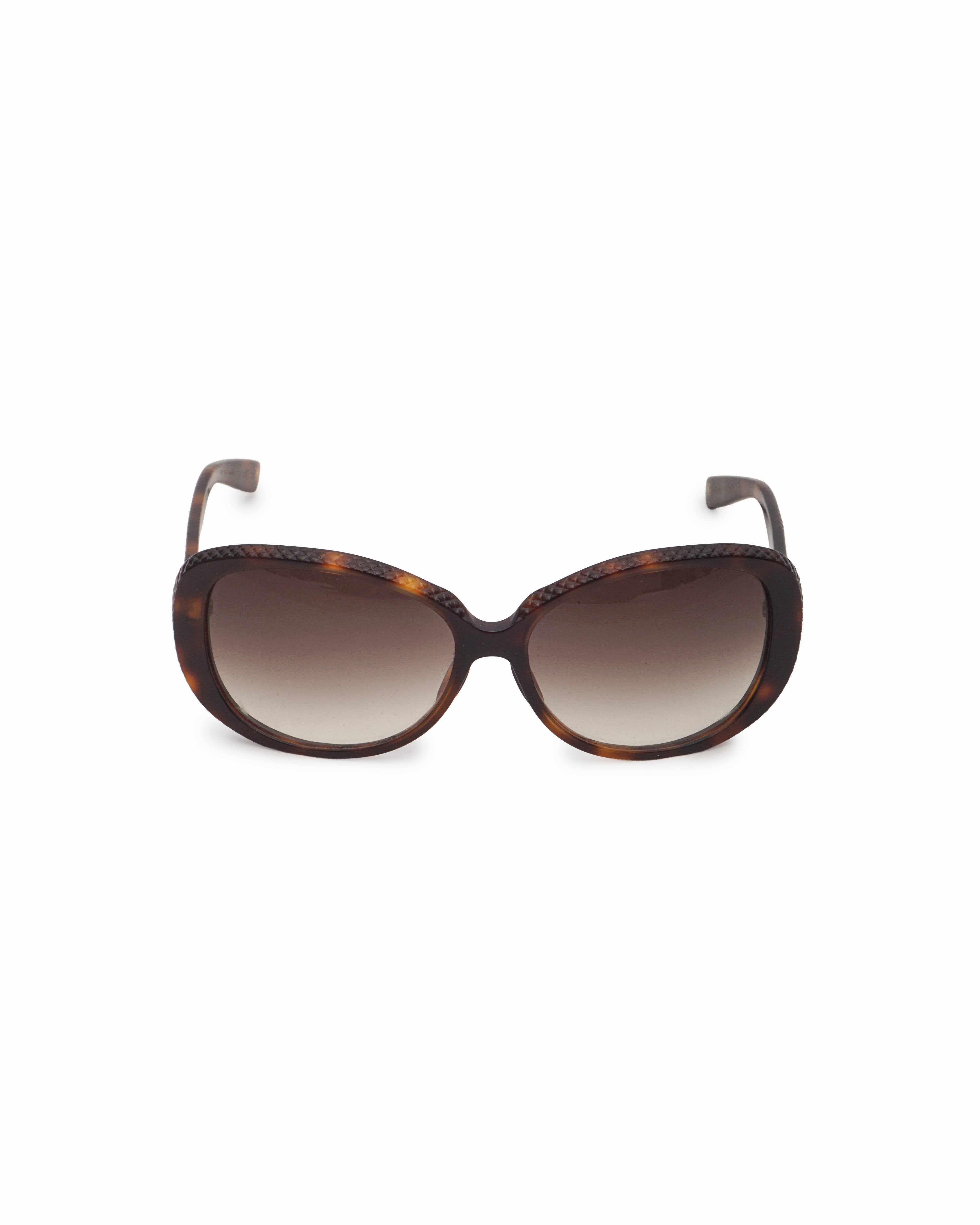 Bottega Veneta Tortoiseshell Intrecciato Sunglasses
