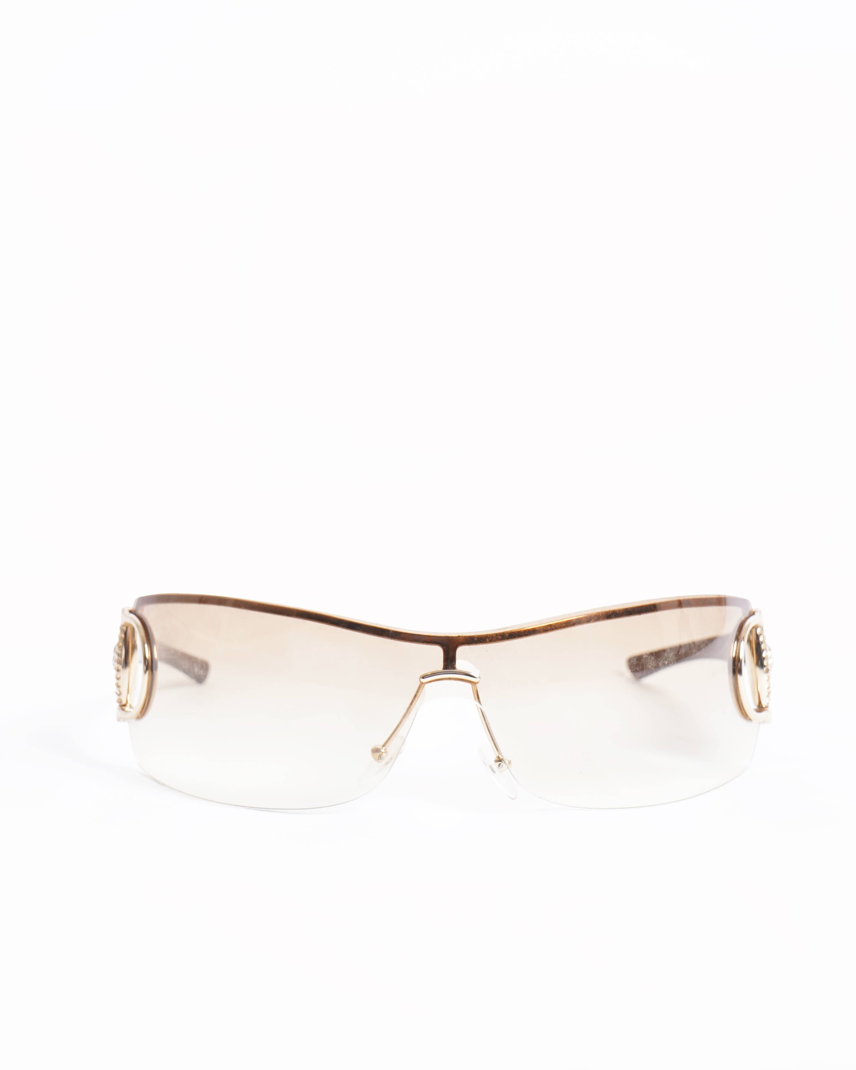 Gucci Rimless Sunglasses in Brown