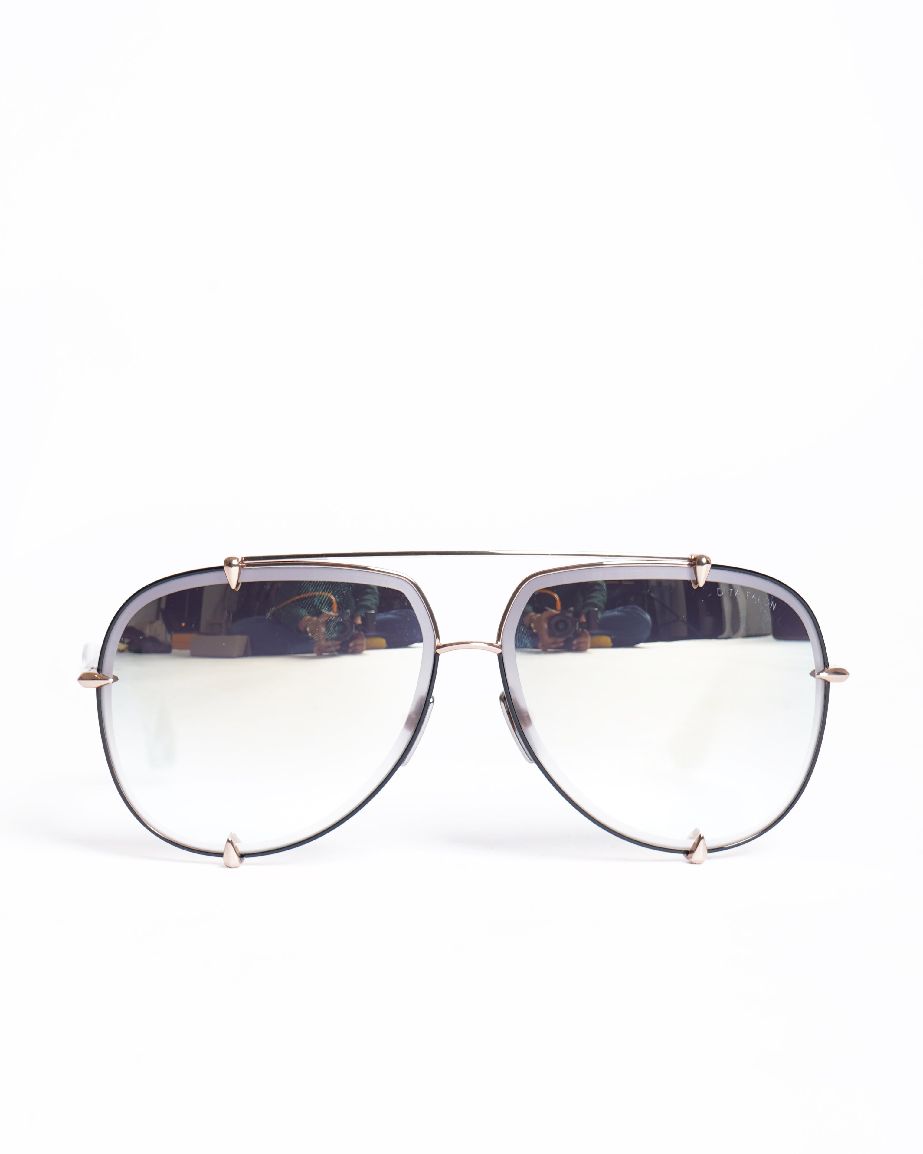 New Dita talon aviator with black Rose gold mirorr titanium sunglasses
