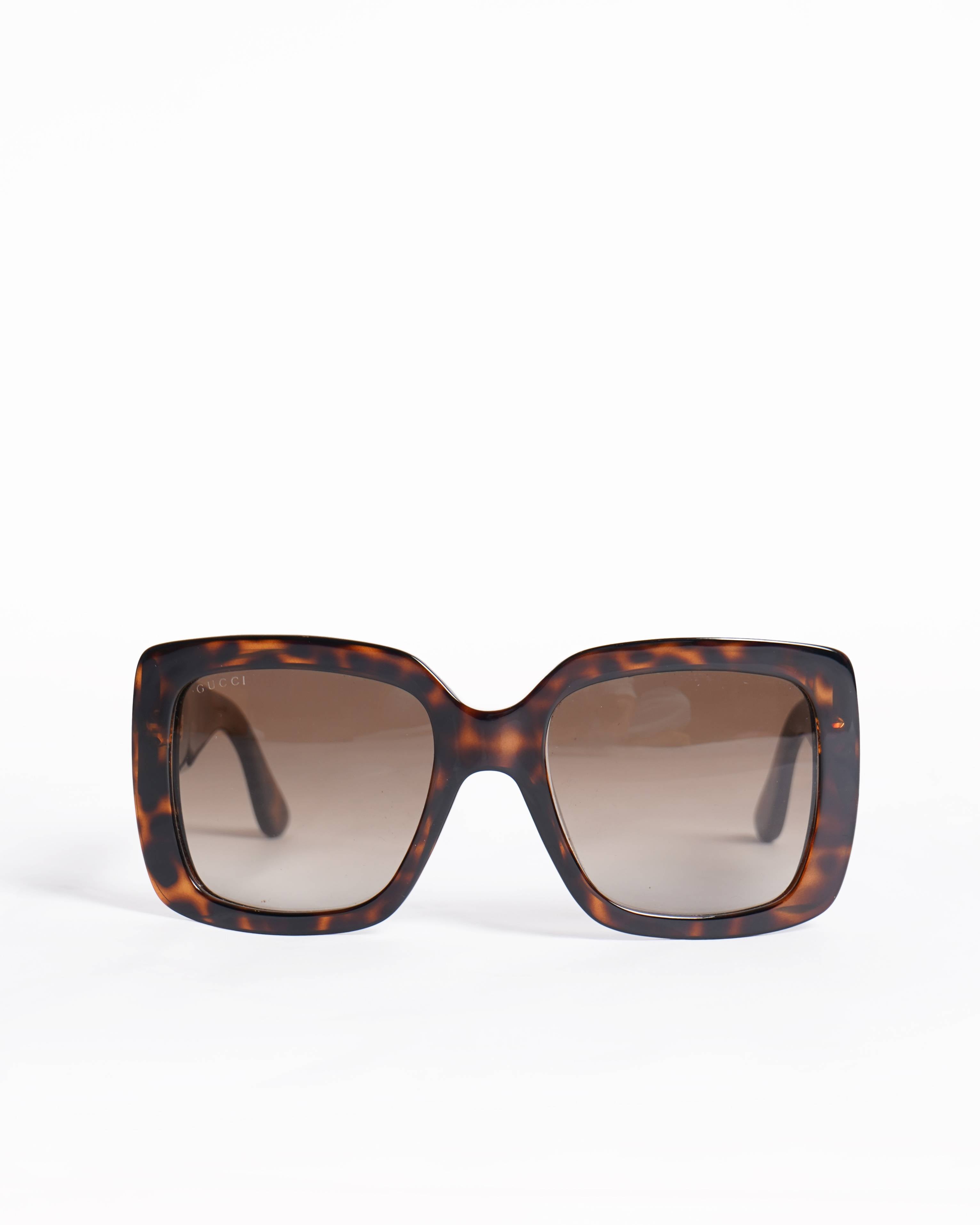 Gucci Tortoiseshell Brown Square-frame Sunglasses