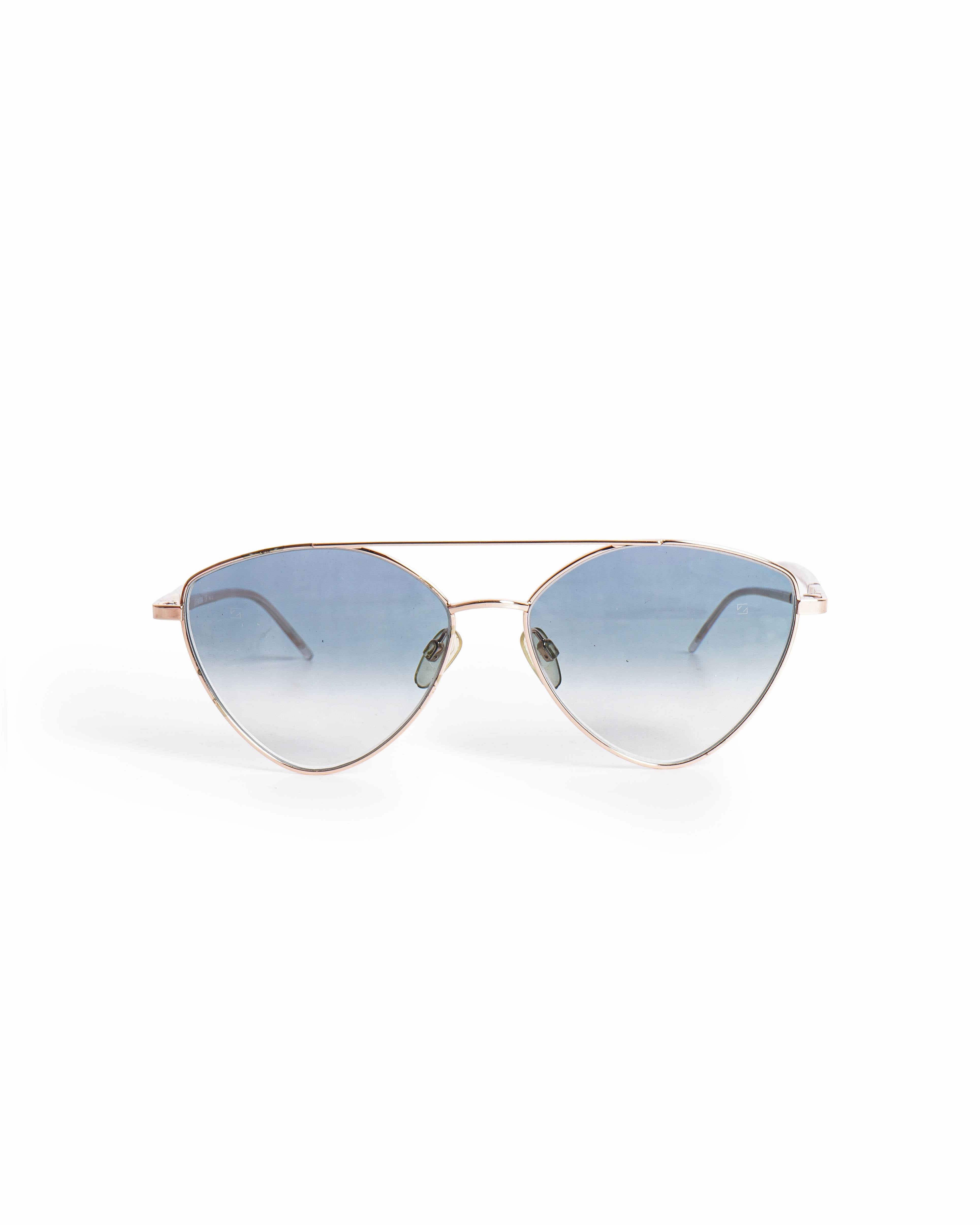 Love Moschino Gold-Tone Geometric Round Sunglasses