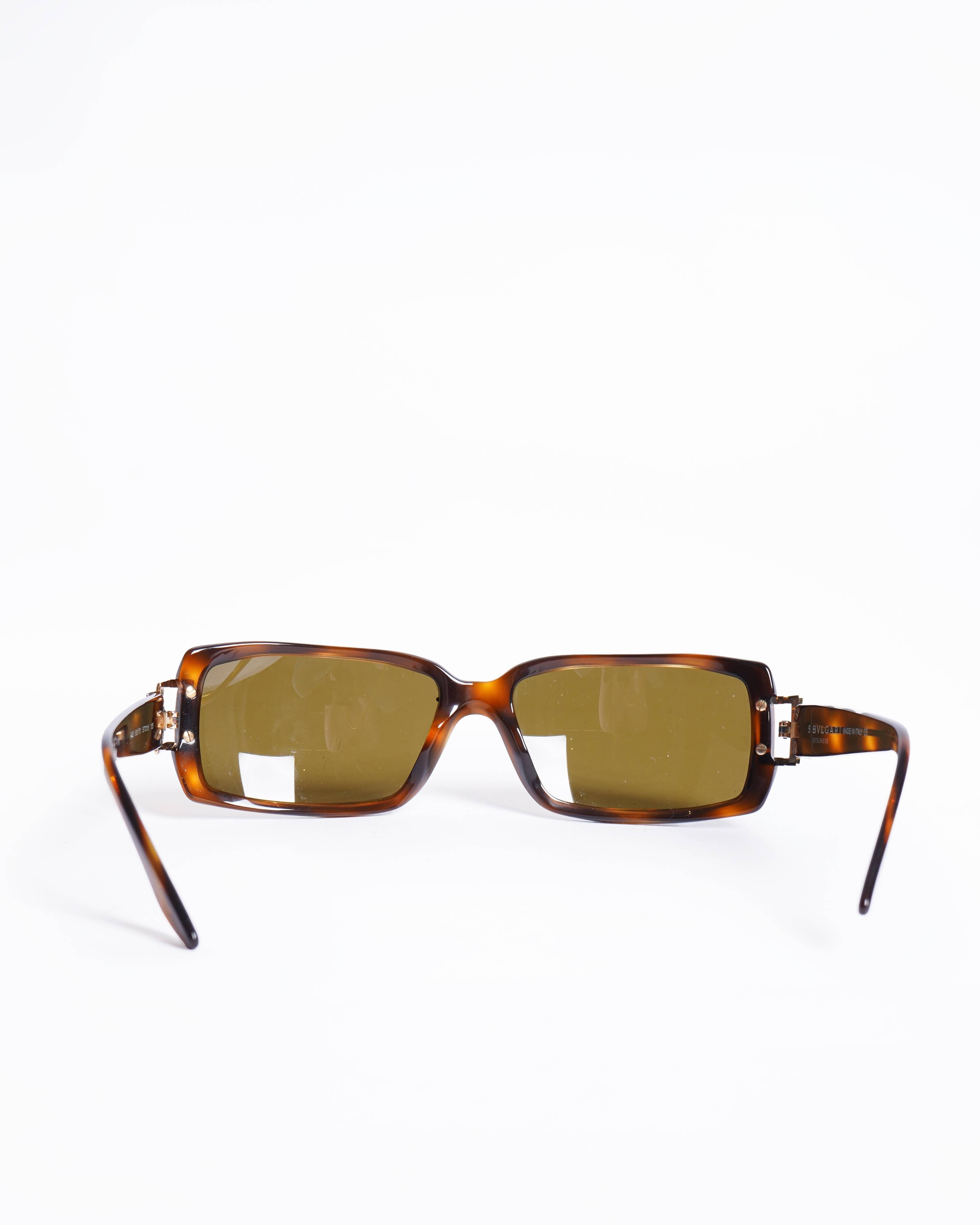 Bvlgari Women's Rectangular Sunglasses In Brown Frame