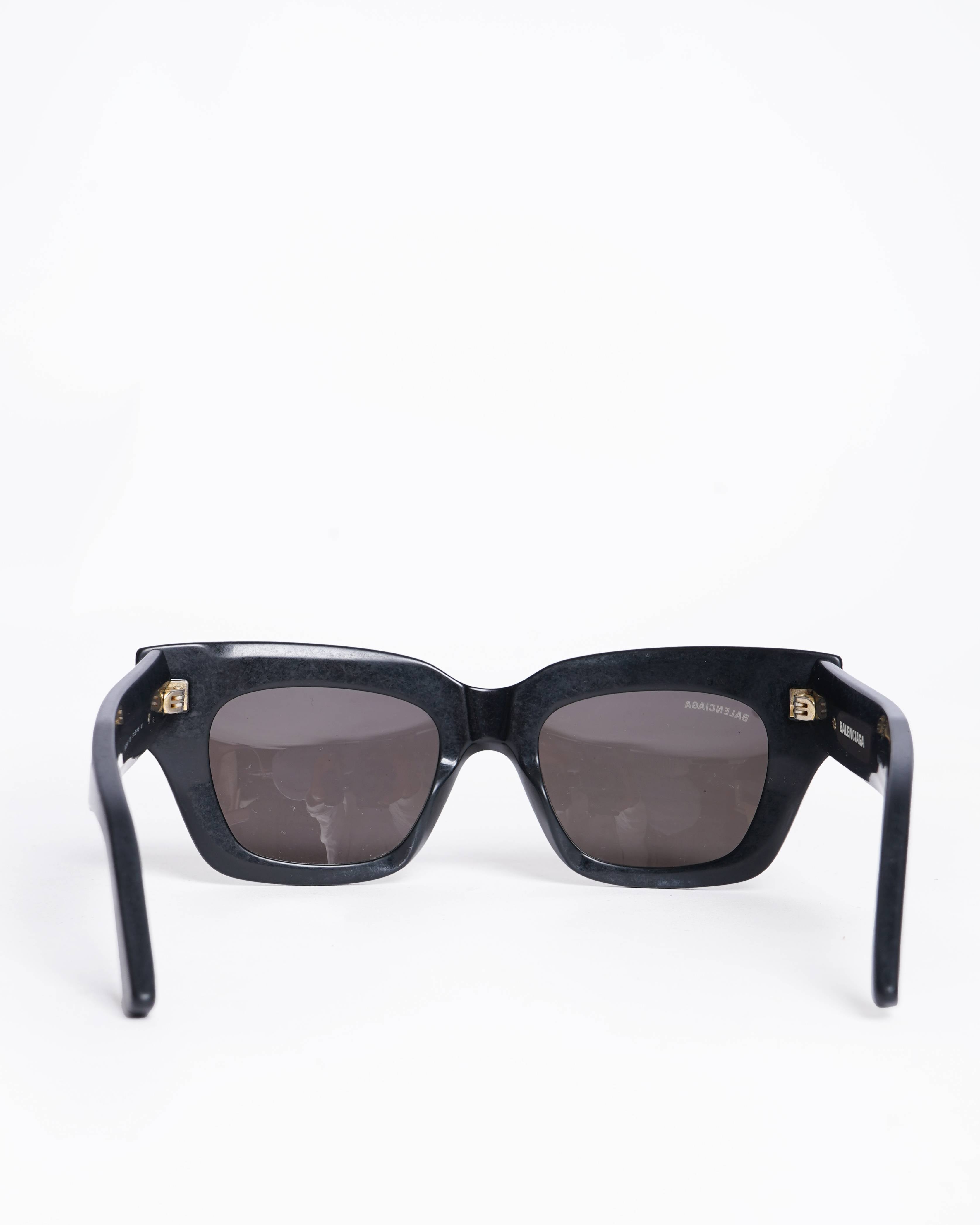 New Balenciaga Rive Gauche Women's Sunglasses With Wide Temple