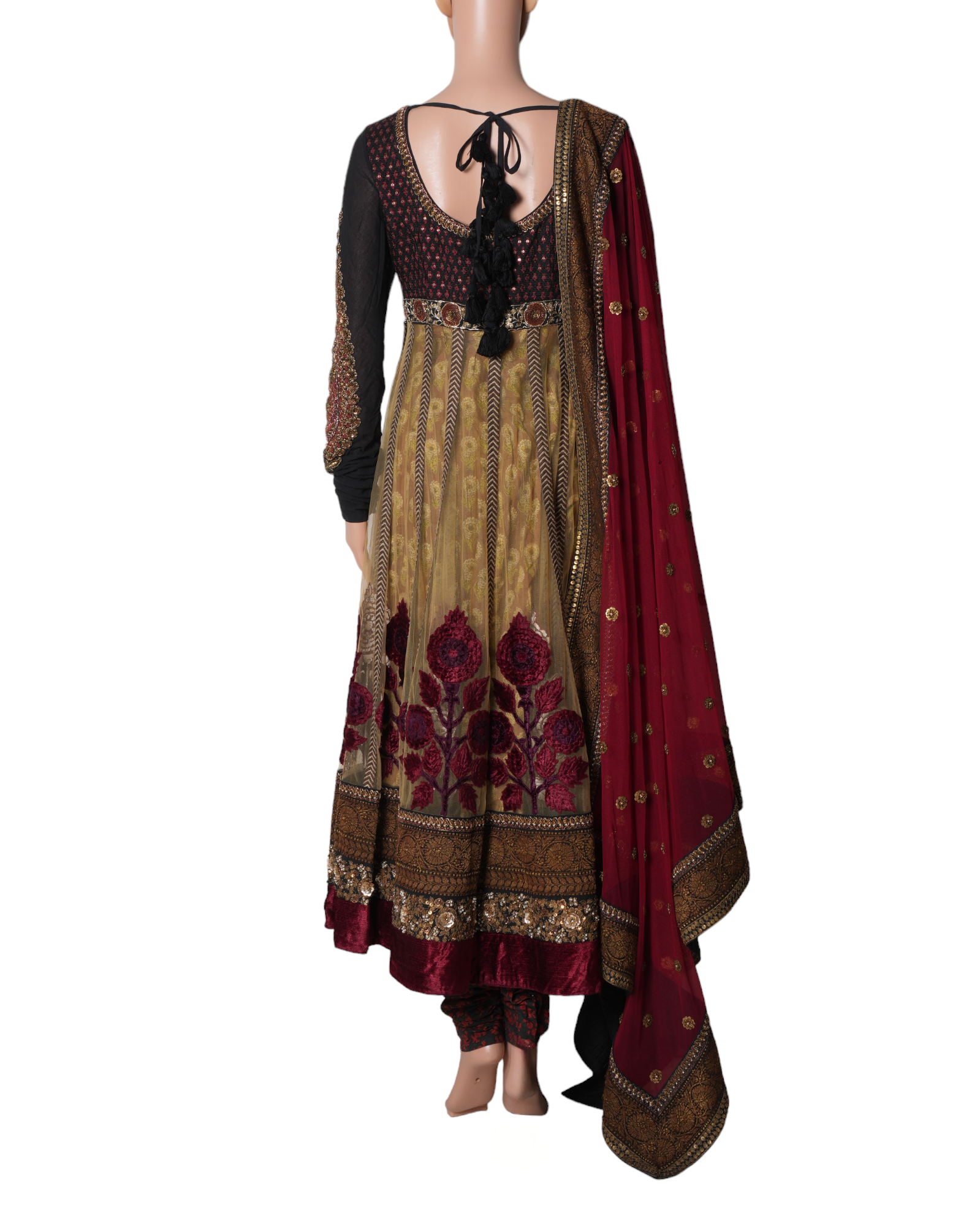 Sabyasachi Anarkali Set In Maroon