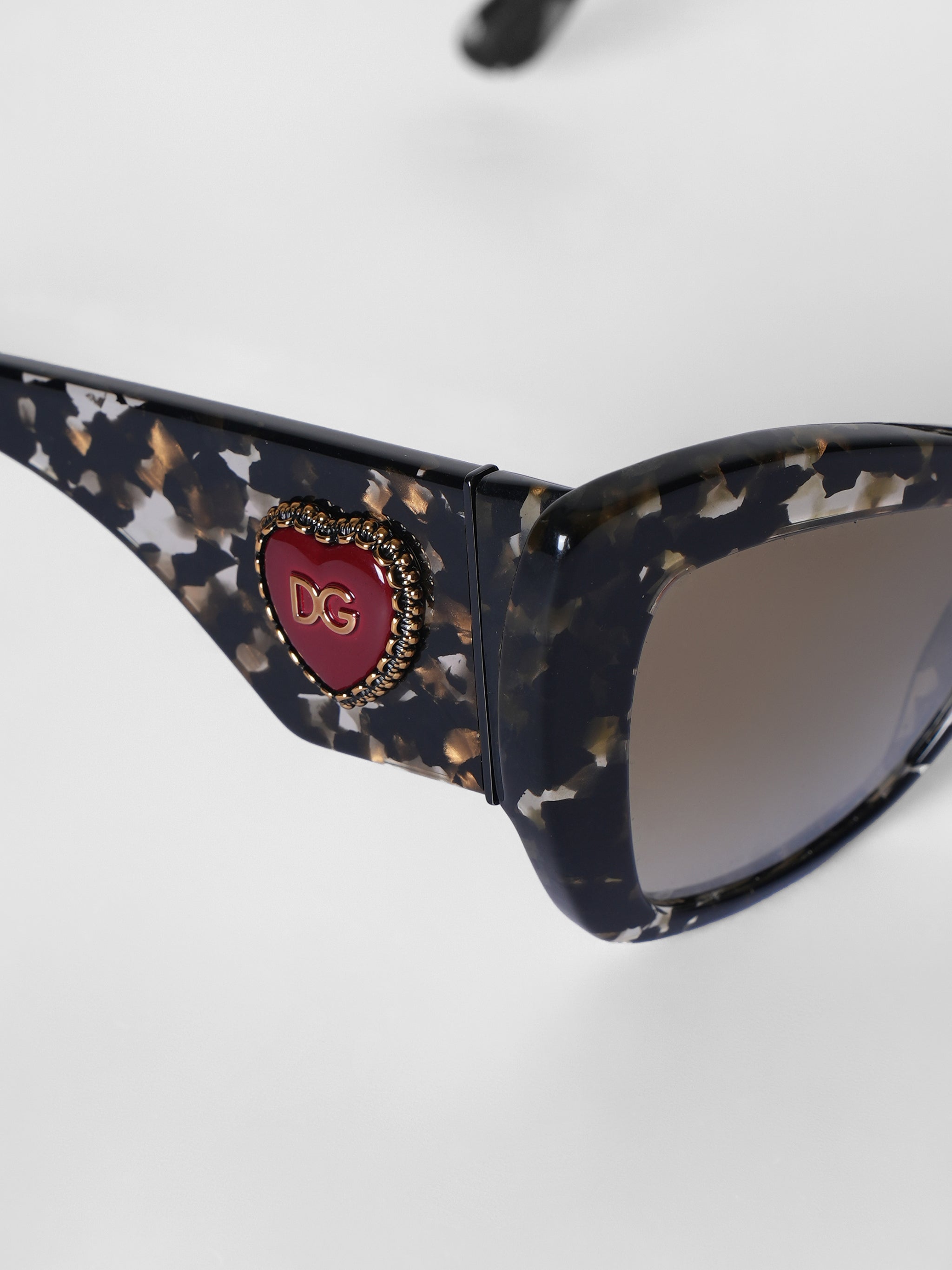 Dolce & Gabbana Marble Effect Cat's Eye Sunglasses