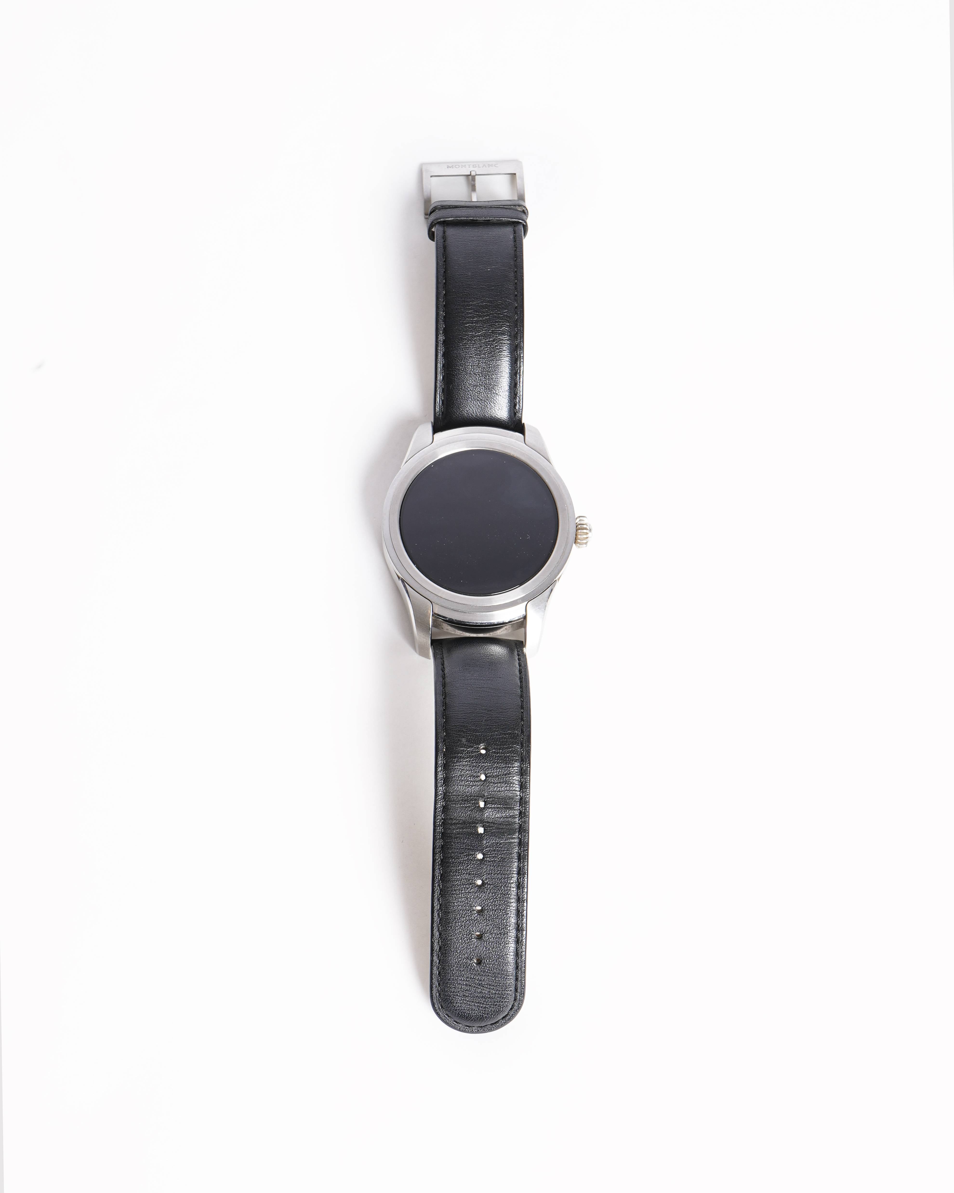 Montblanc Summit Stainless Steel & Black Leather Smartwatch