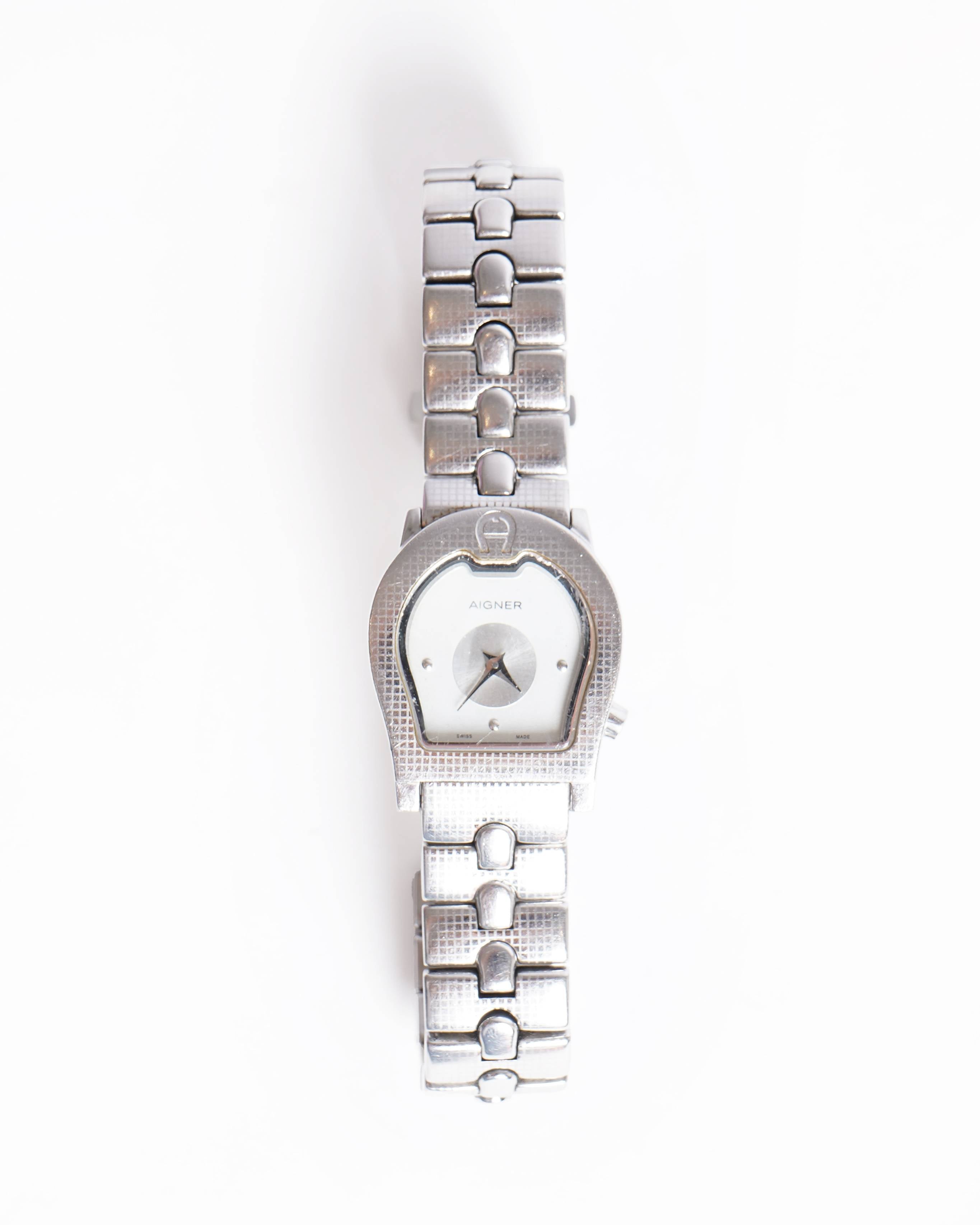 Aigner Women's Chainlinked Watch In Silver Tone Hardware