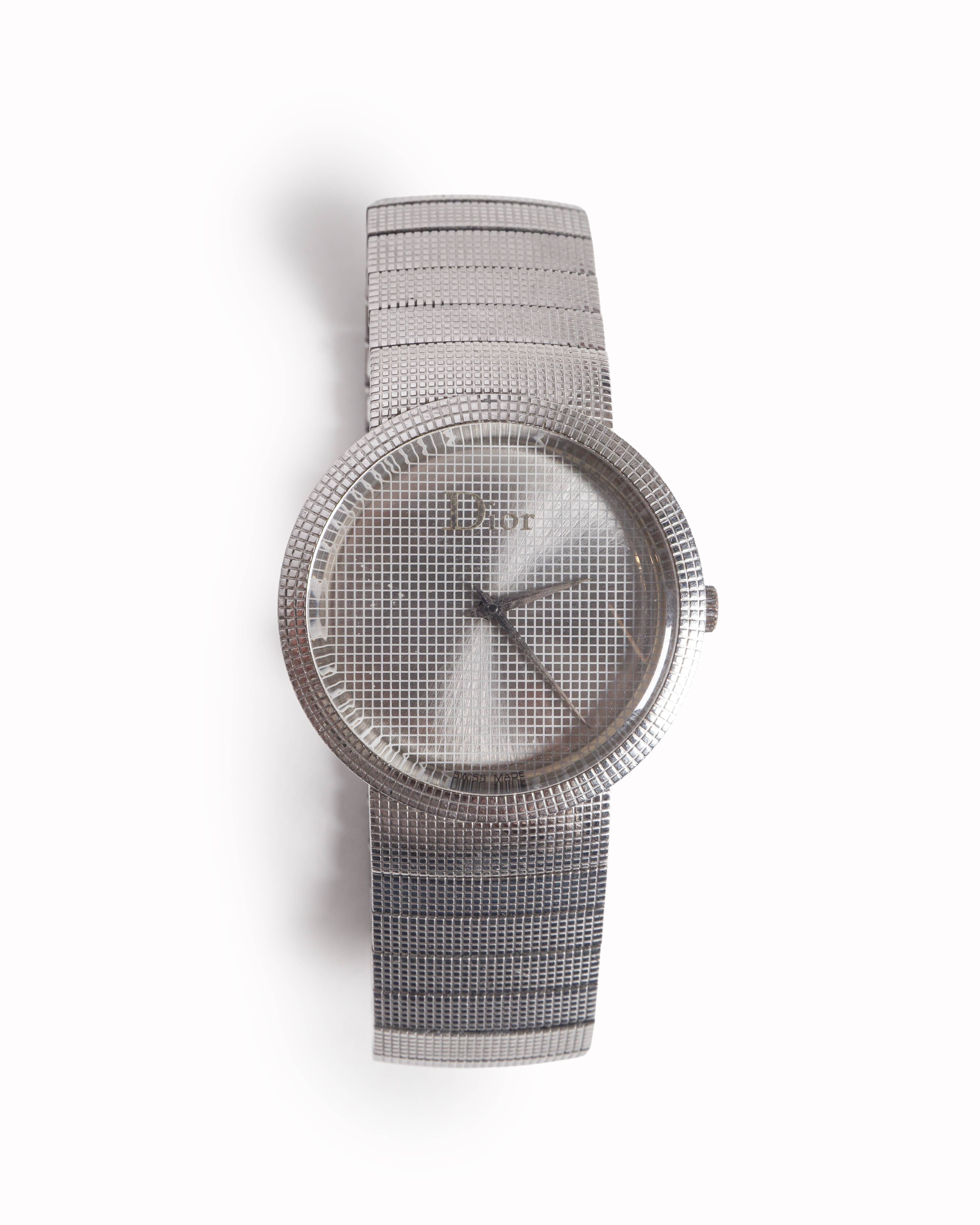 Vintage Christian Dior Swiss Made Silver-Tone Watch