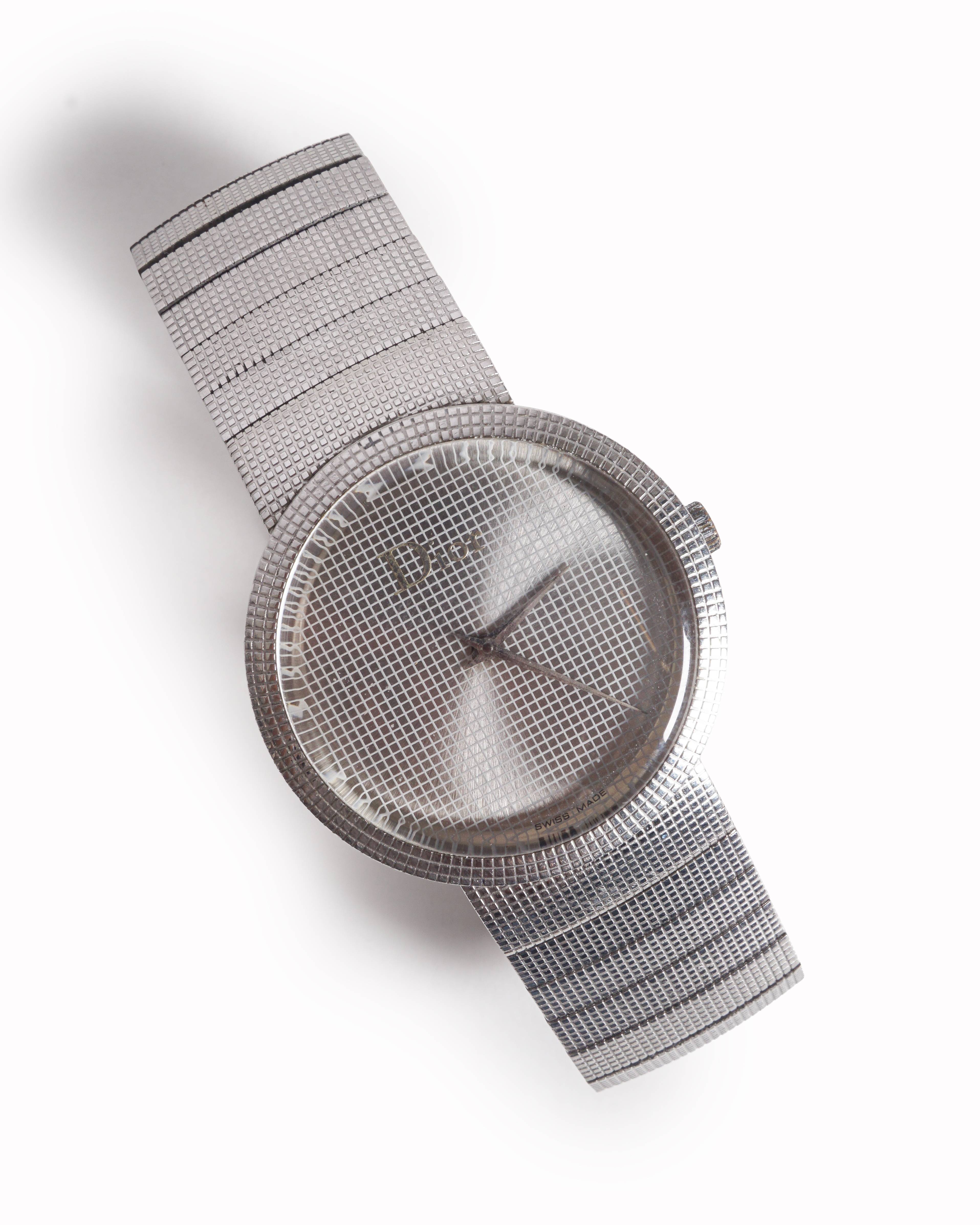 Vintage Christian Dior Swiss Made Silver-Tone Watch