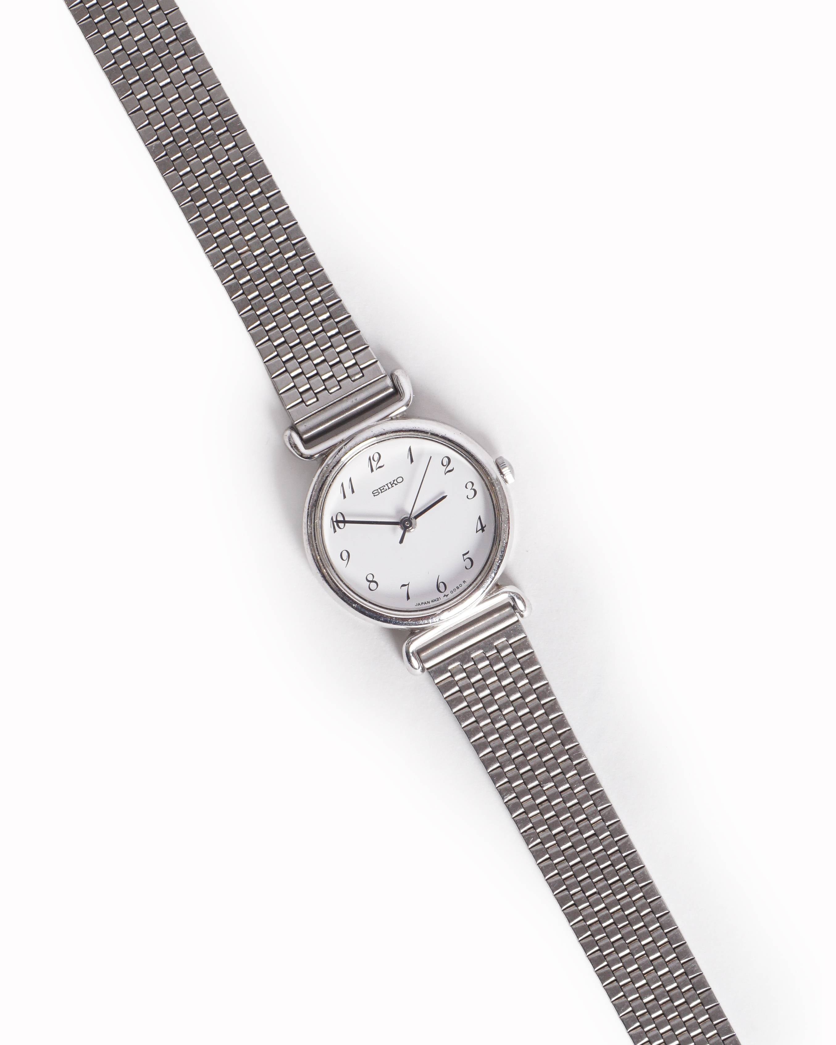 Vintage Seiko Silver-Tone Mesh Bracelet Watch