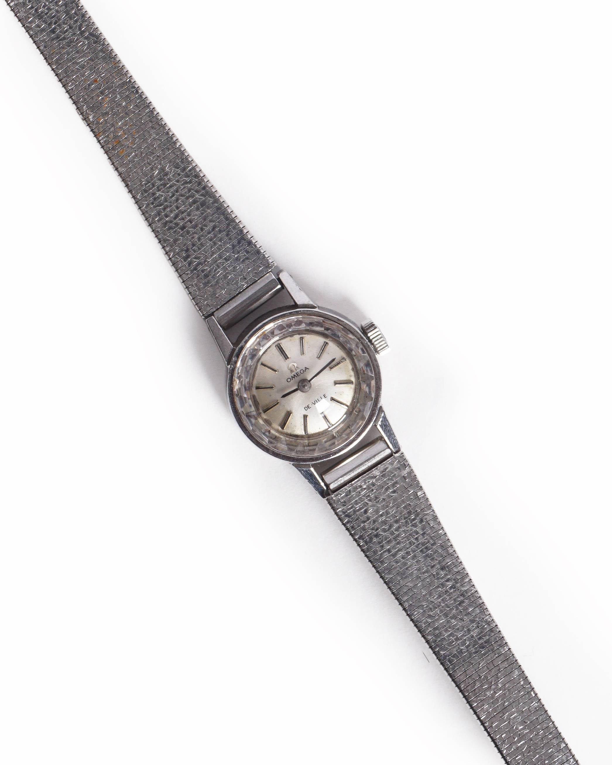Vintage Omega De Ville Silver-Tone Mesh Watch