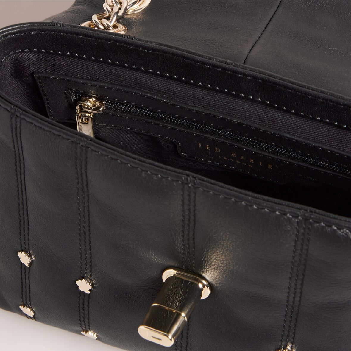 Ted Baker Ayalisa Studded Leather Puffer Crossbody Bag