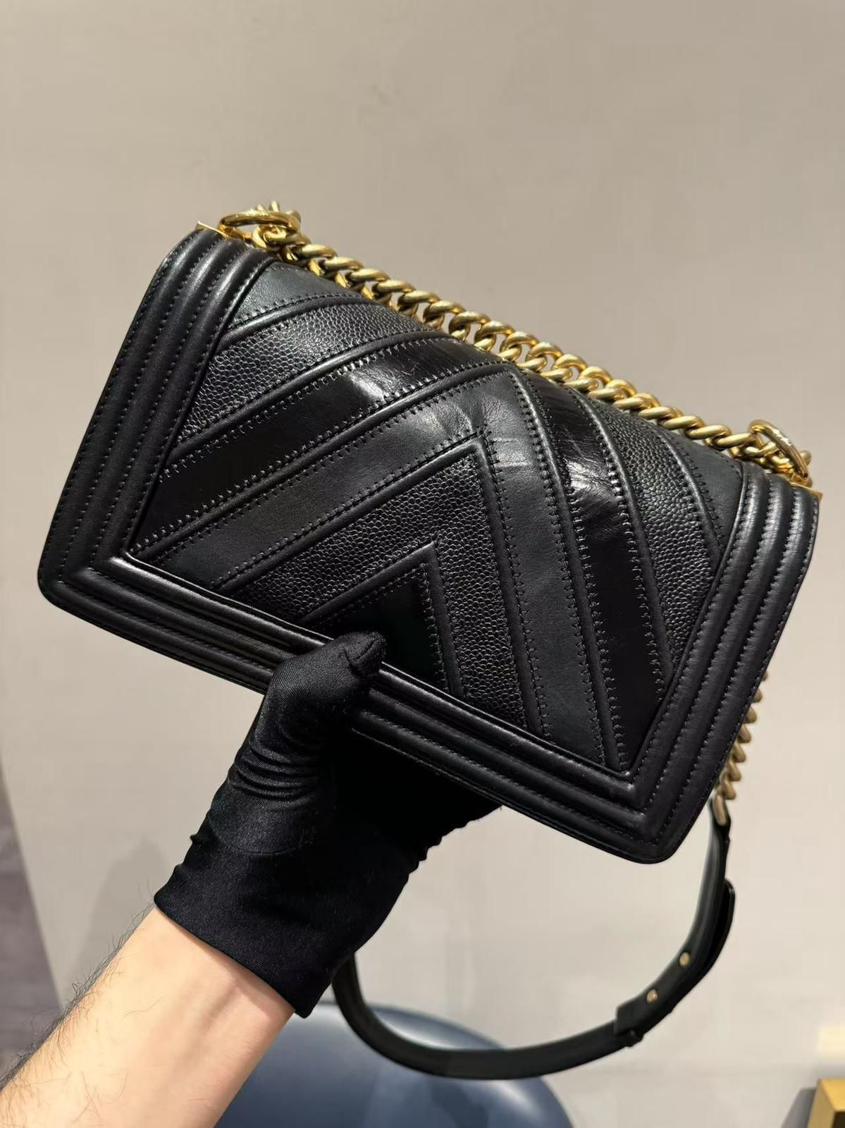 Chanel Le Boy Chevron Black