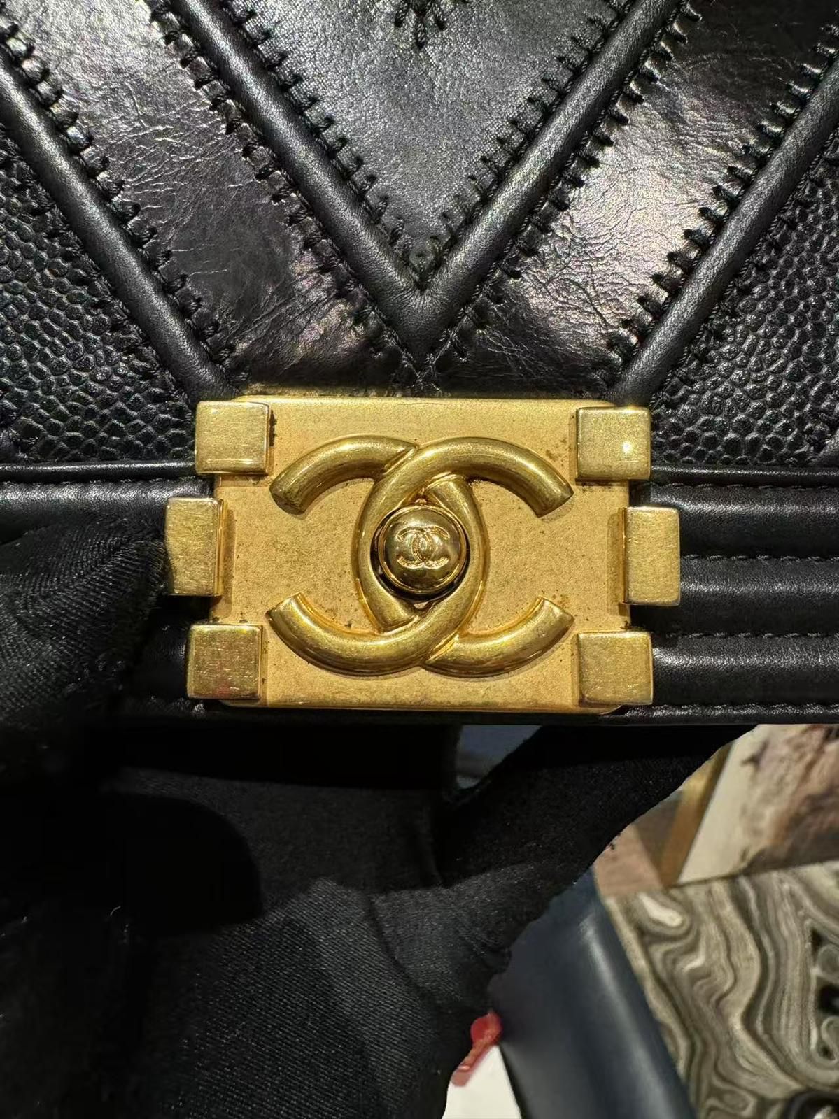 Chanel Le Boy Chevron Black