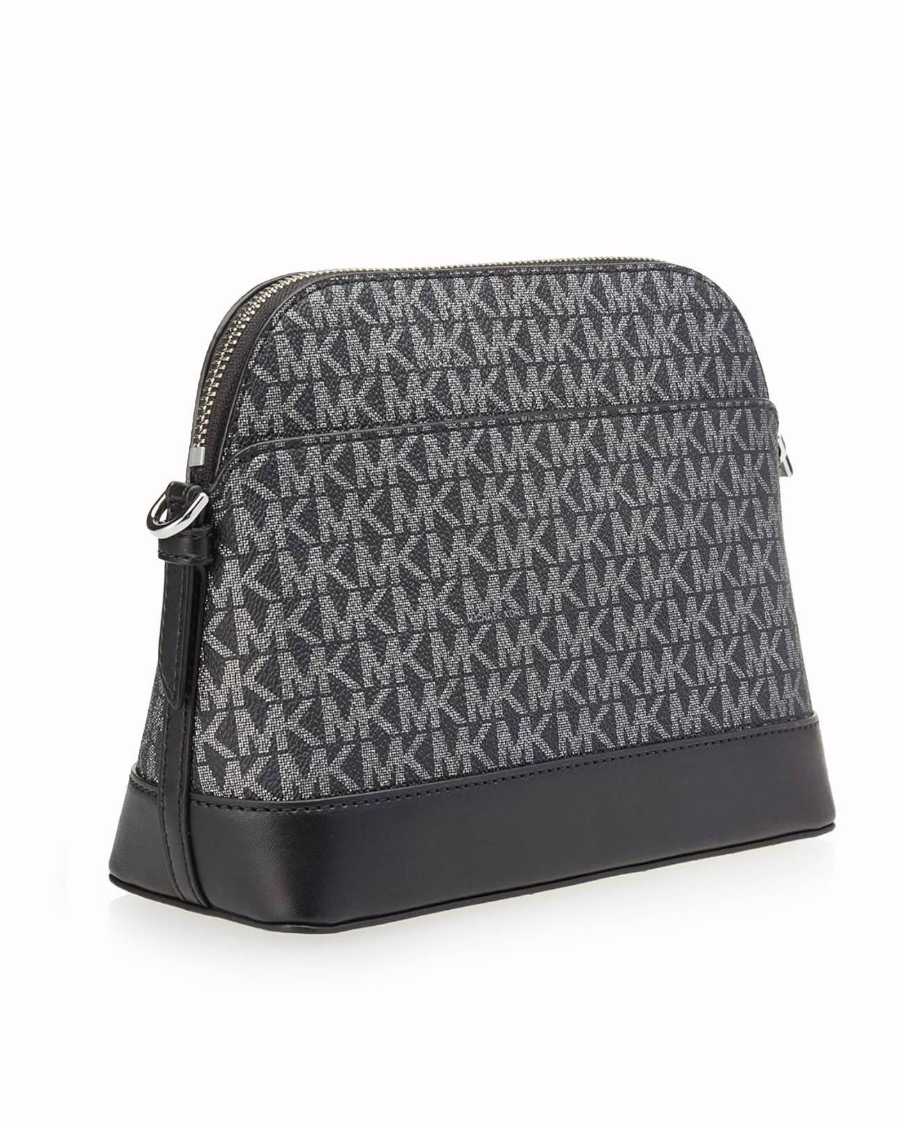 Michael Kors black monogram dome crossbody bag