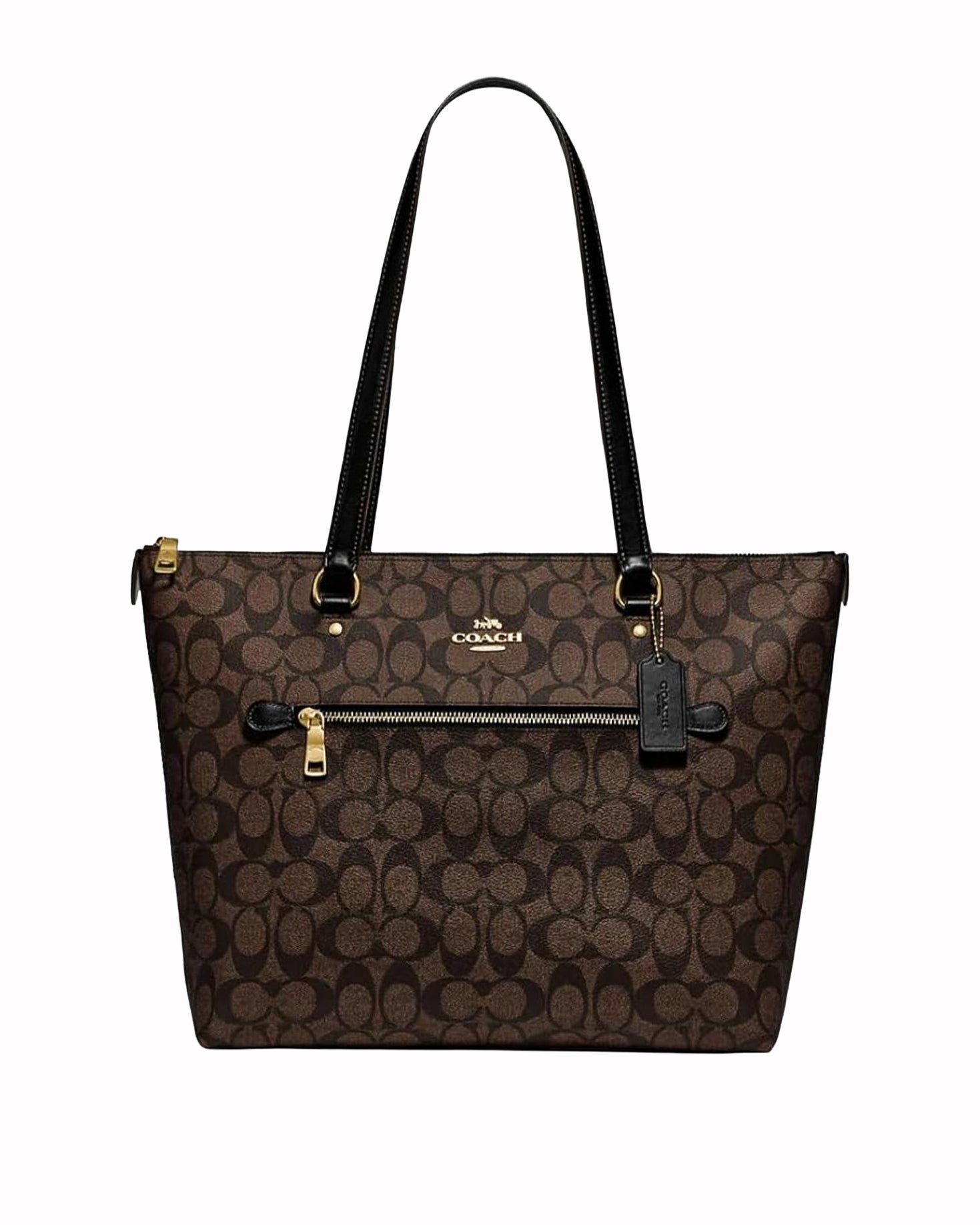 Coach Monogram Tote In Brown