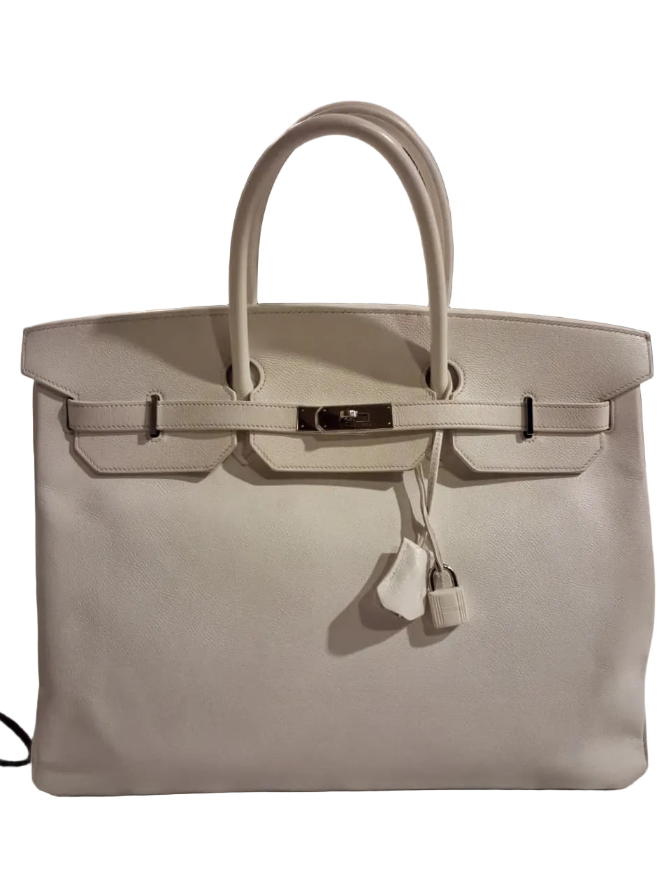 Hermès 2004 Togo Birkin 40 In White With Palladium Hardware