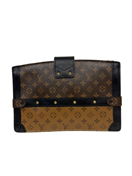 New Louis Vuitton Monogram Reverse Trunk Clutch Bag