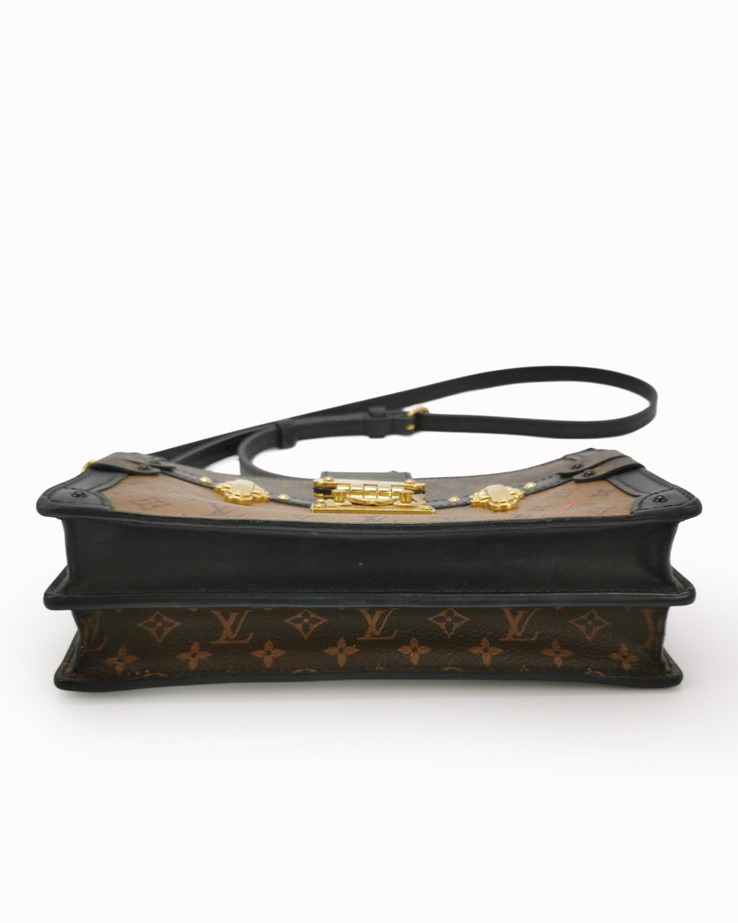 New Louis Vuitton Monogram Reverse Trunk Clutch Bag