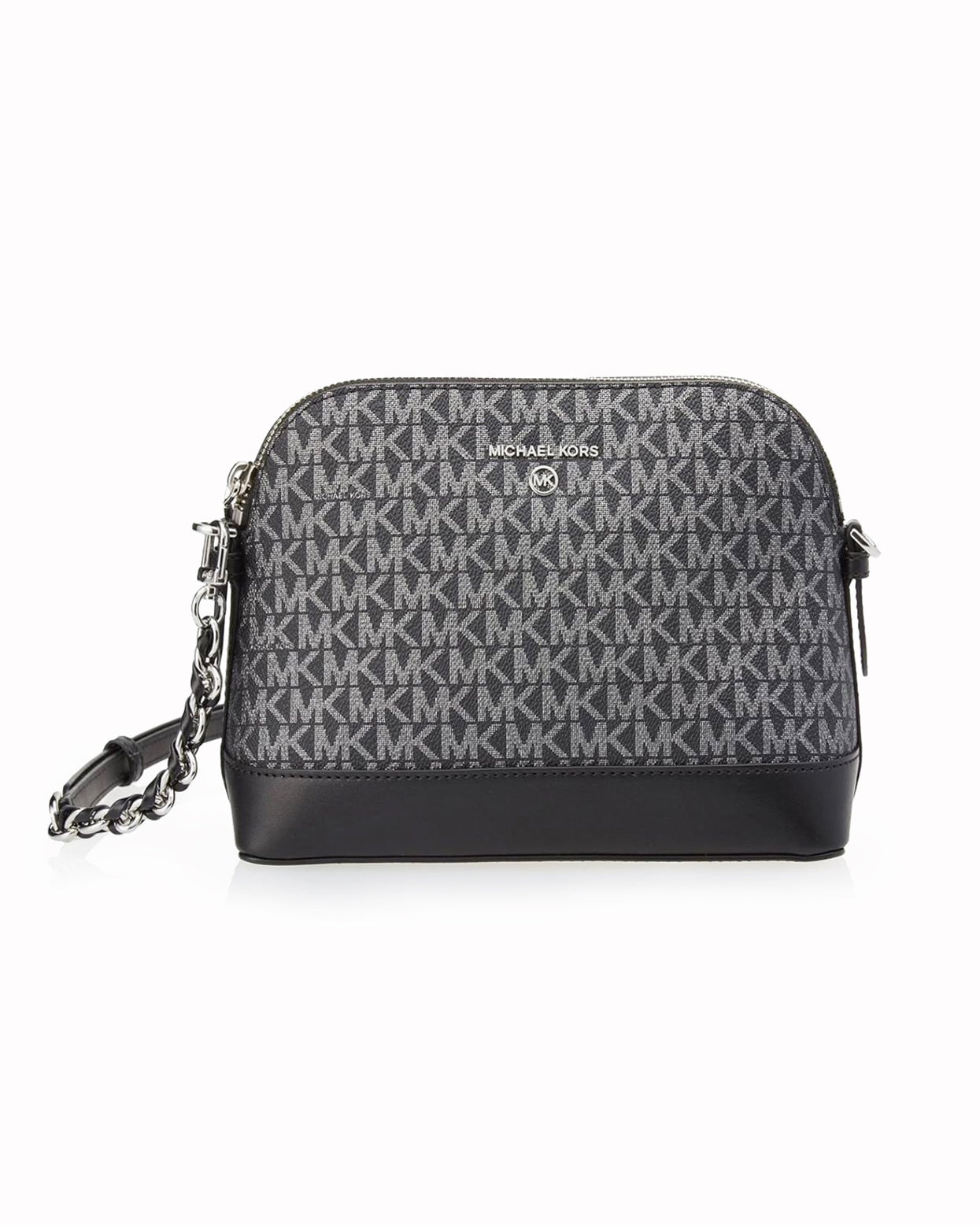 Michael Kors black monogram dome crossbody bag