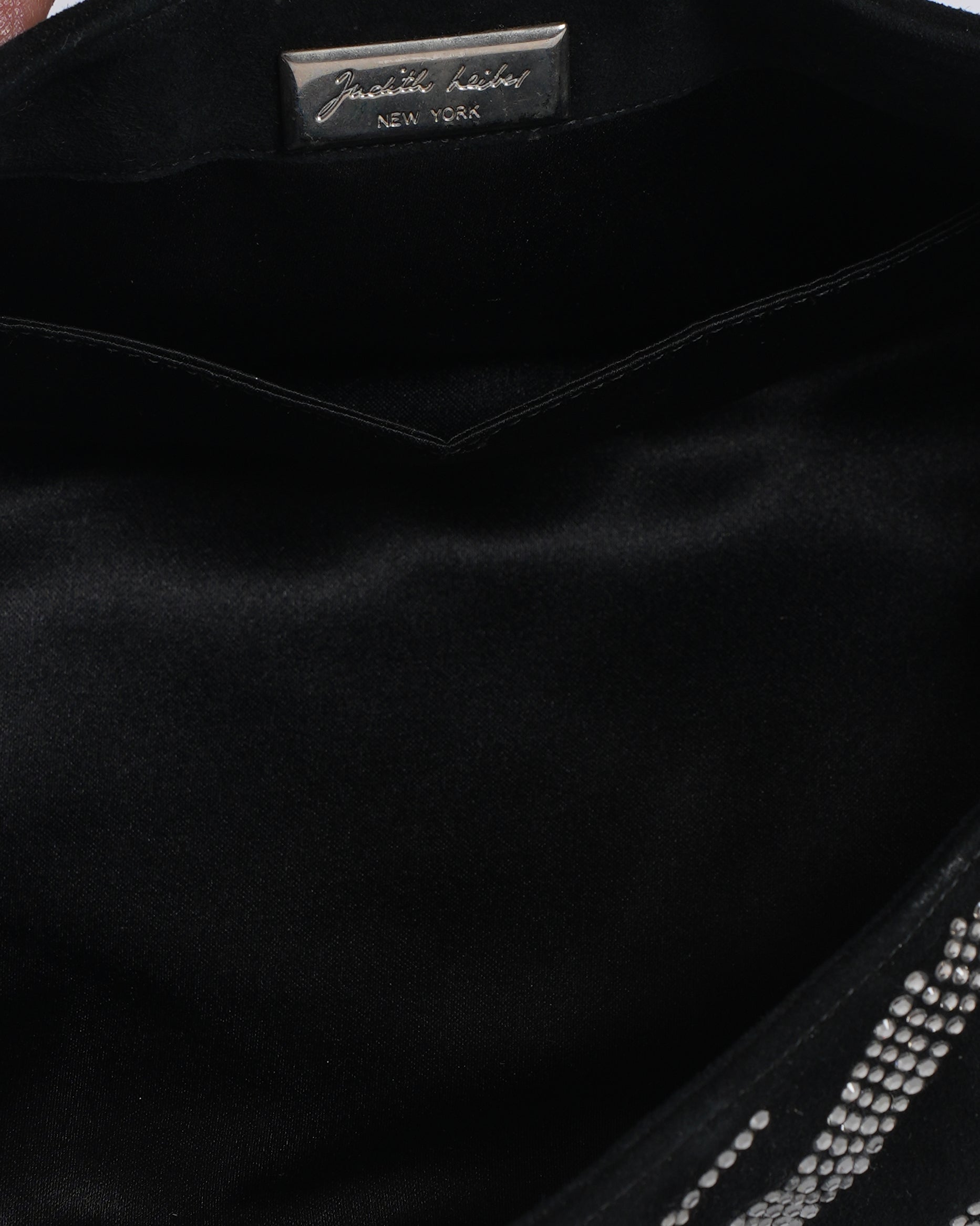 Judith Leiber Shoulder Bag In Black Suede