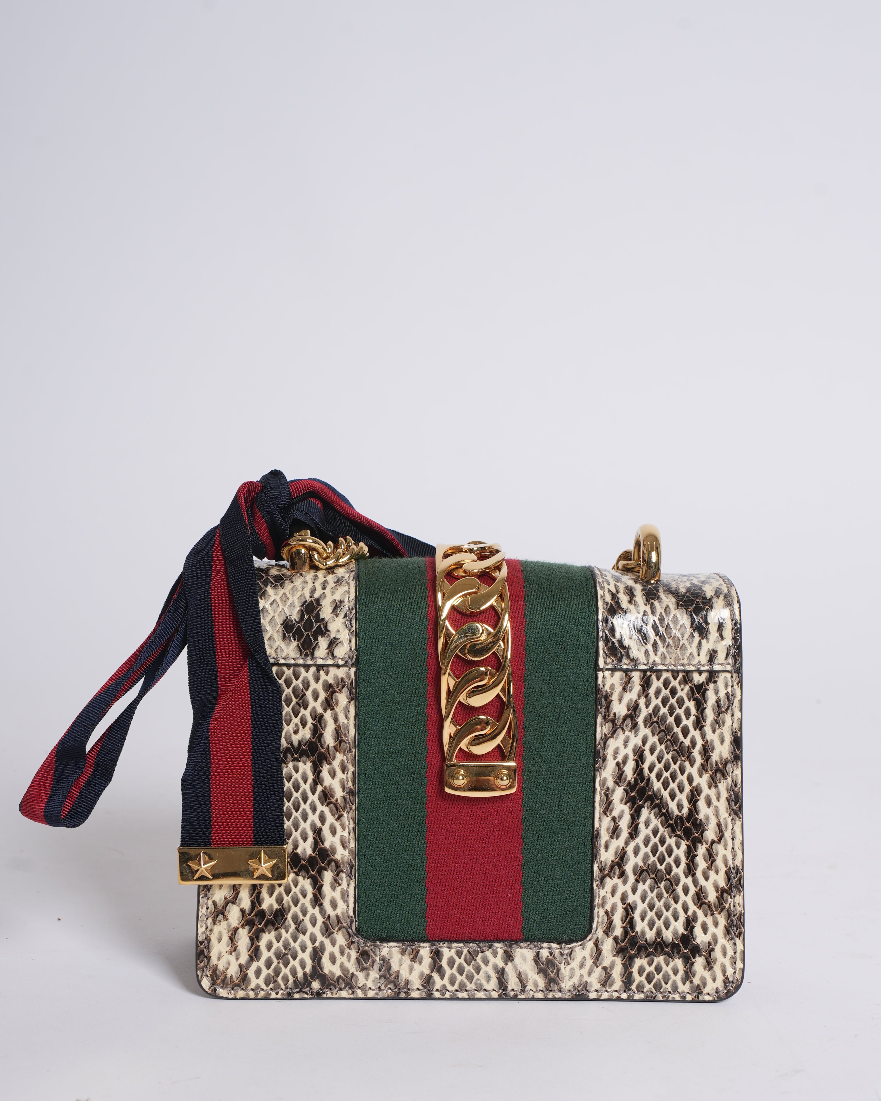 New Gucci Sylvie Sherry Line Beige Leather Shoulder Bag In Gold Tone Hardware