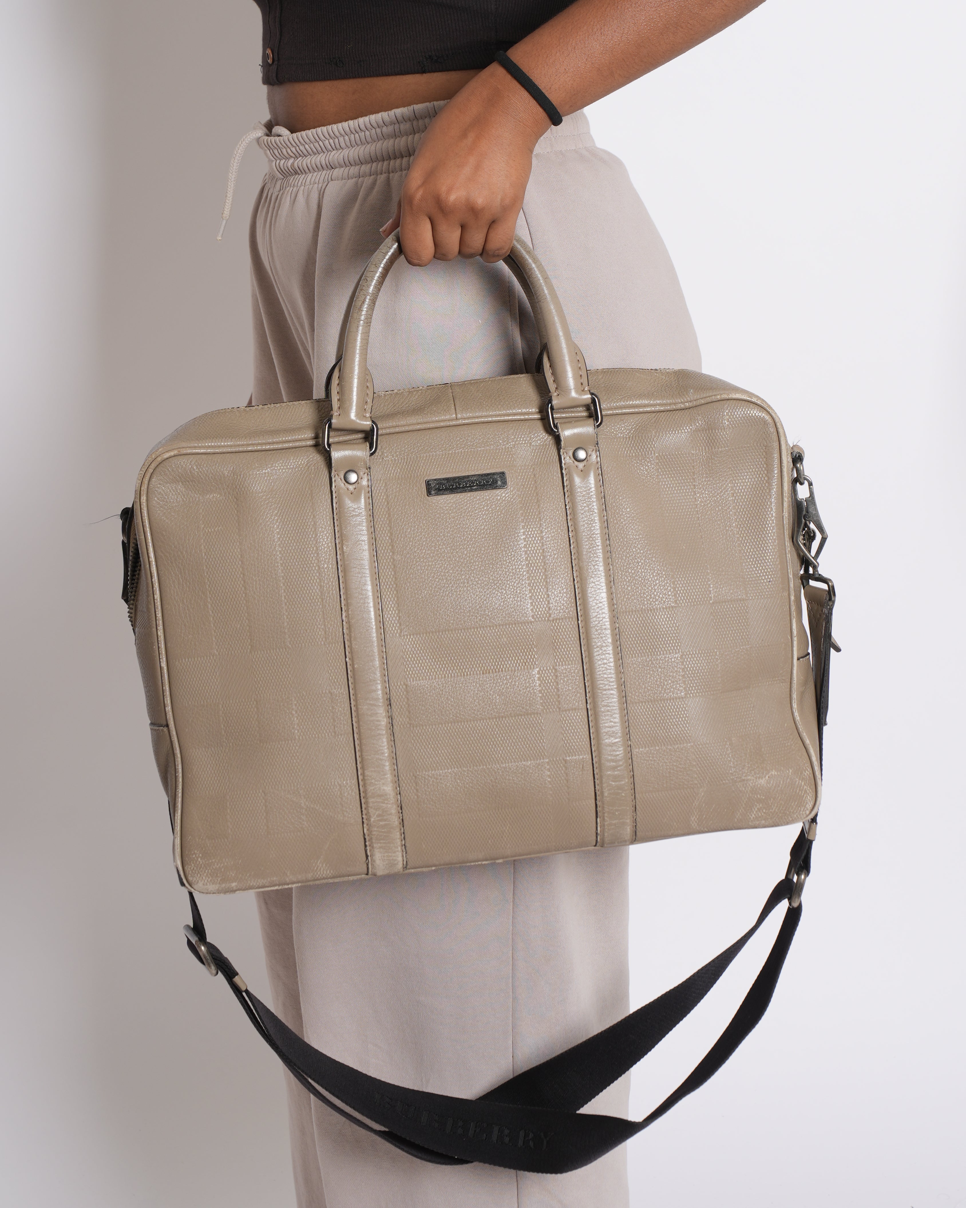 Burberry Grey laptop bag