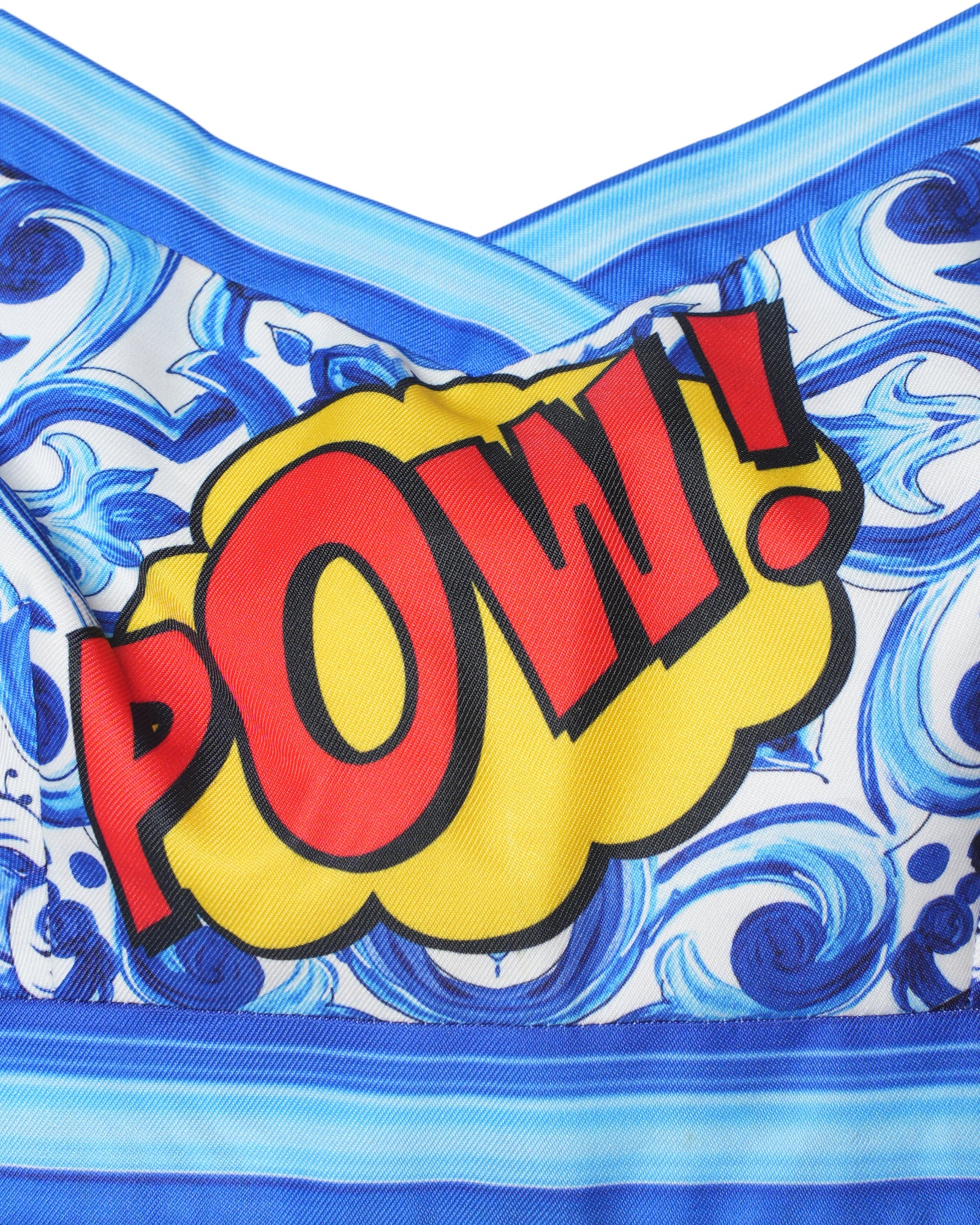 Falguni & Shane Peacock Blue Skirt Top Pop Art Print Set