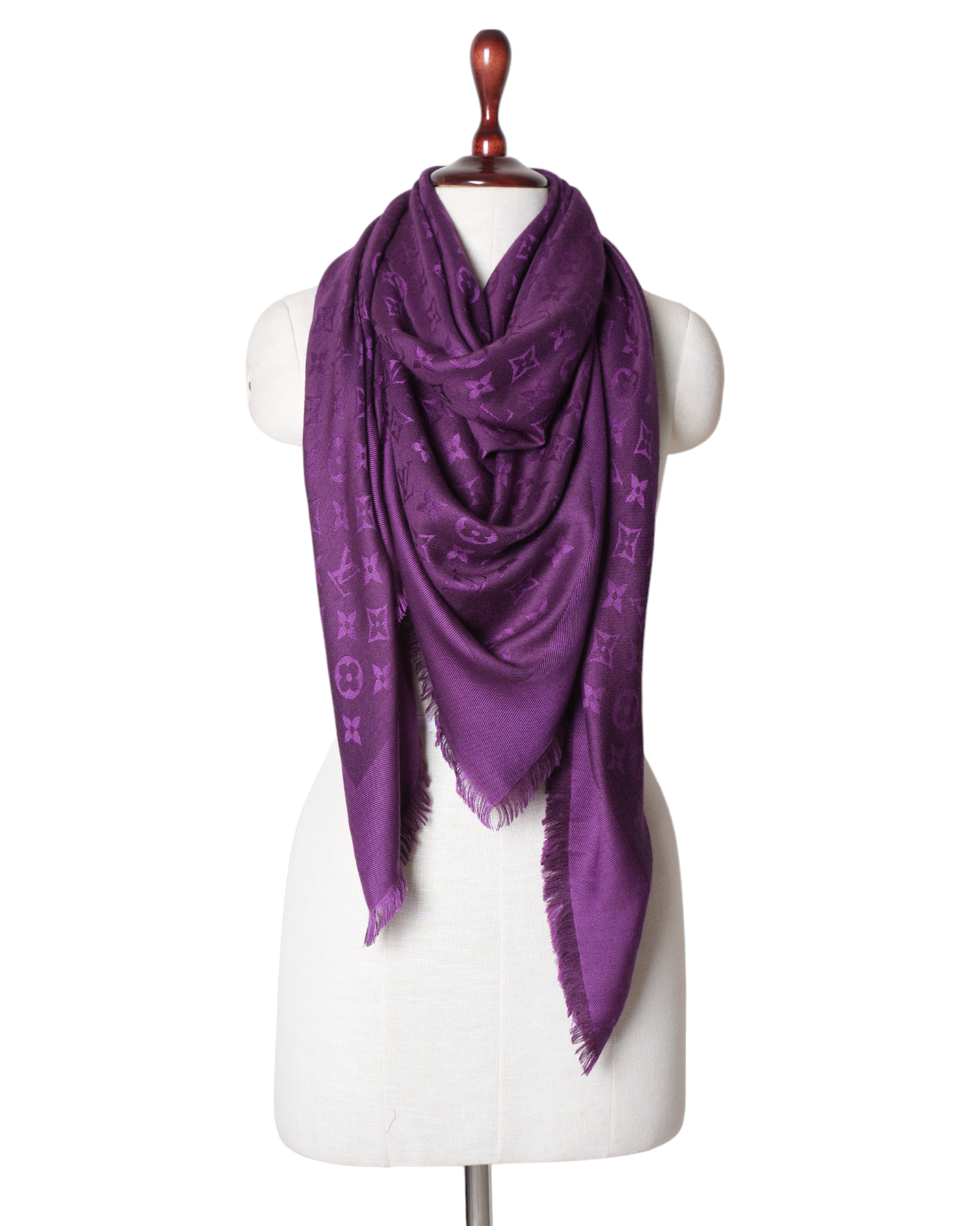 Louis Vuitton Purple Women Monogram Shawl