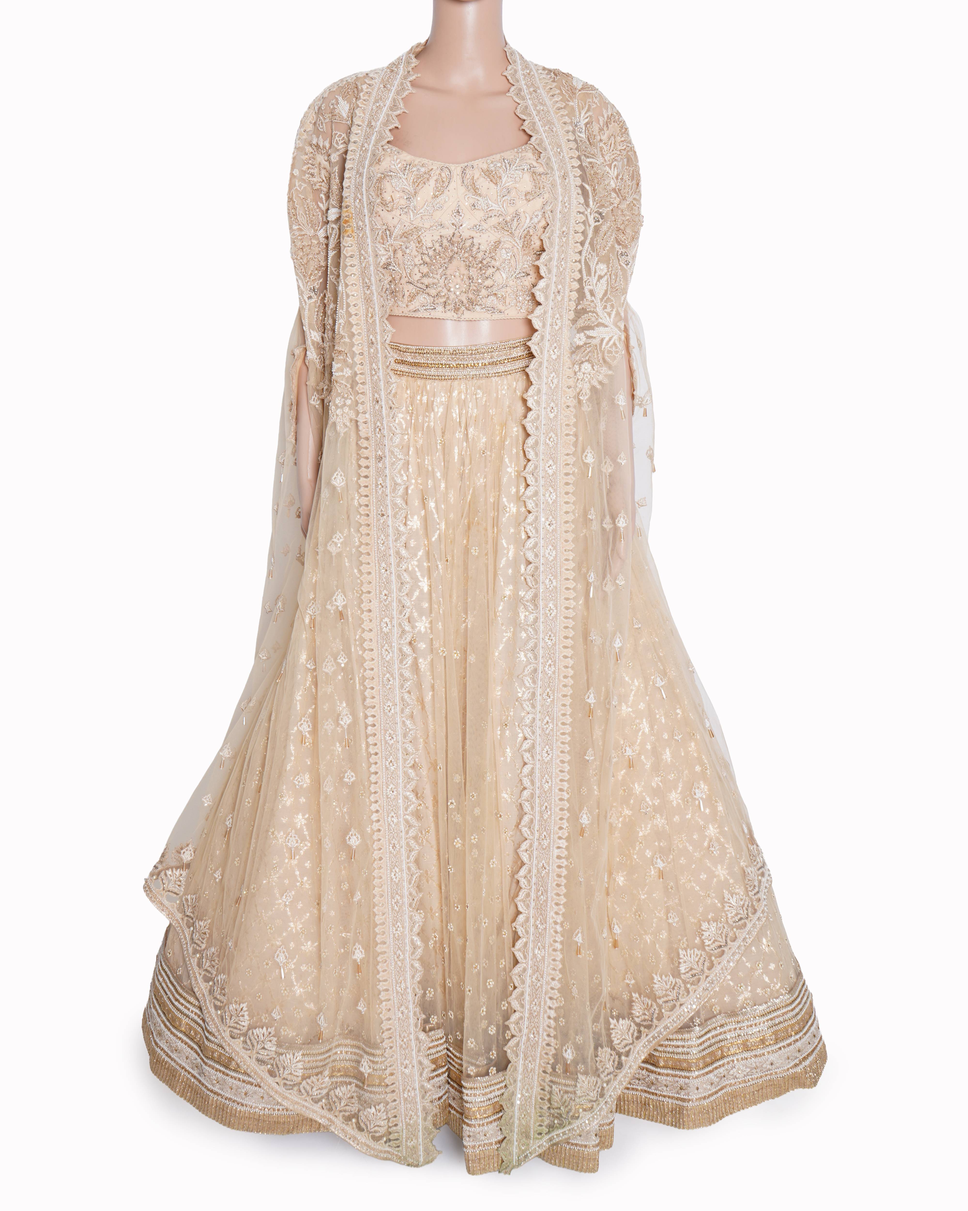 Tarun Tahiliani lehenga set with cape Set of 3